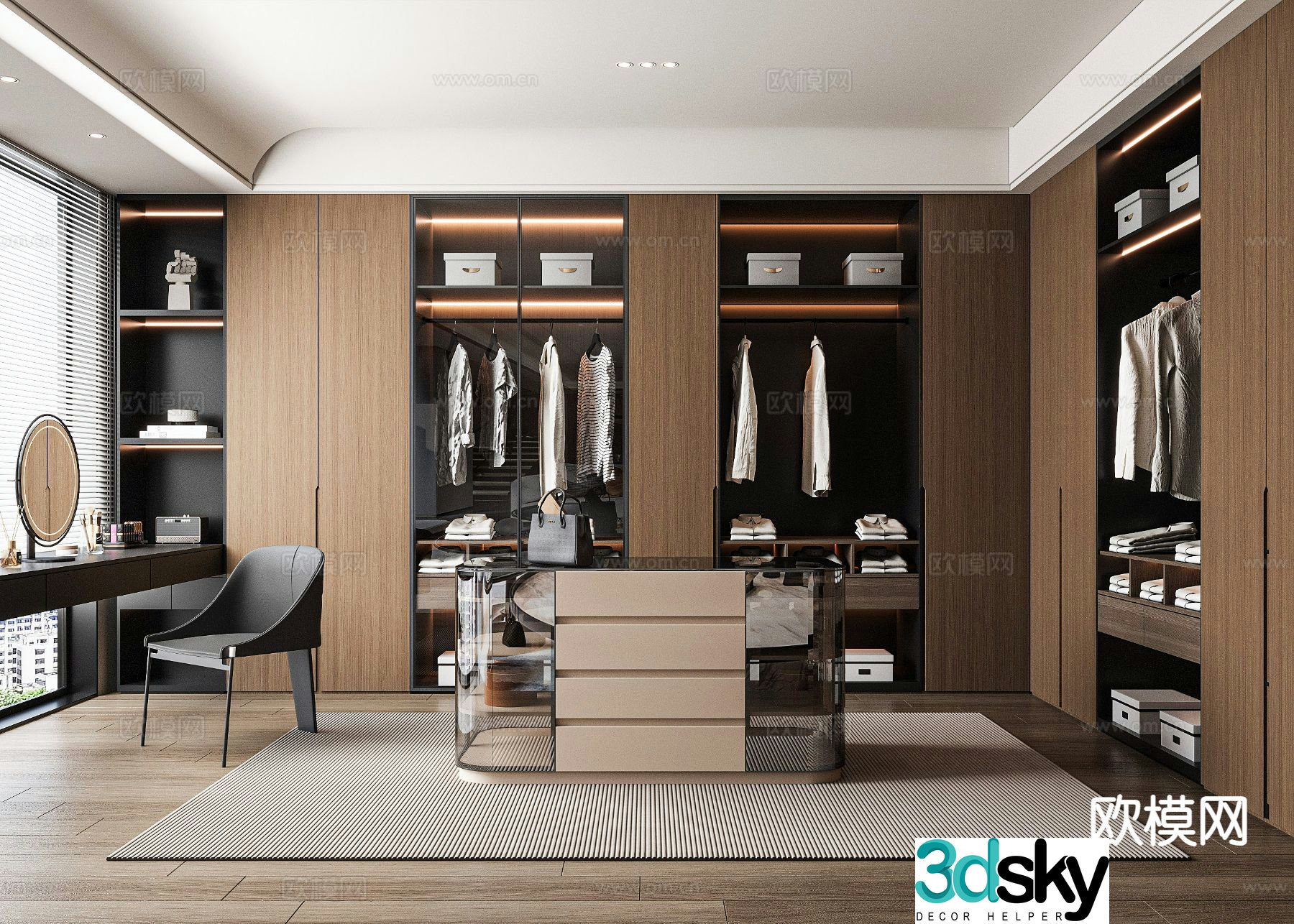 Modern cloakroom 3d model
