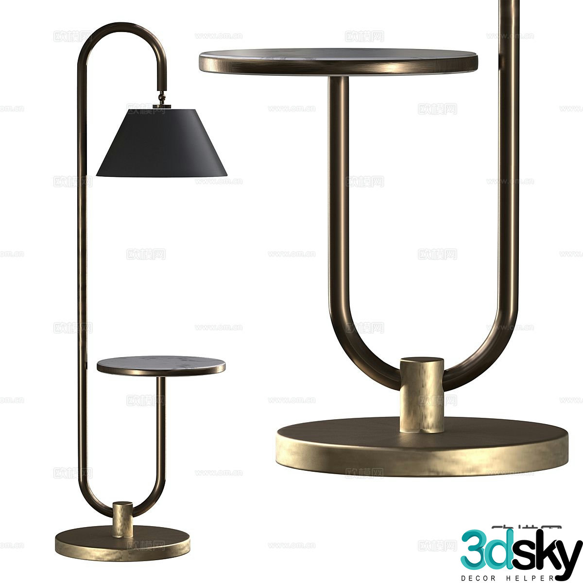 Light luxury floor lamp corner floor lamp 3d model