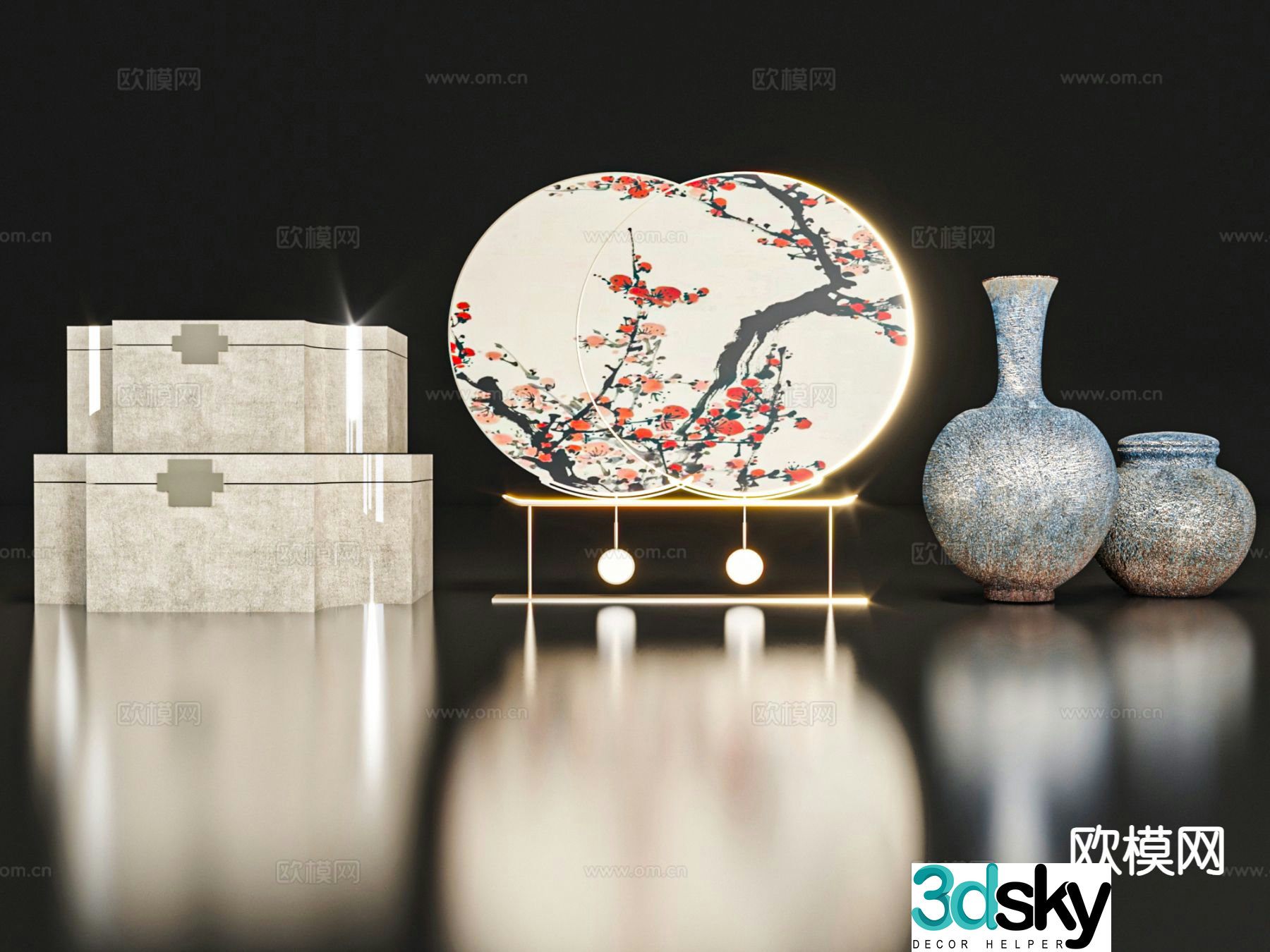 New Chinese style ornaments and crafts 3D model