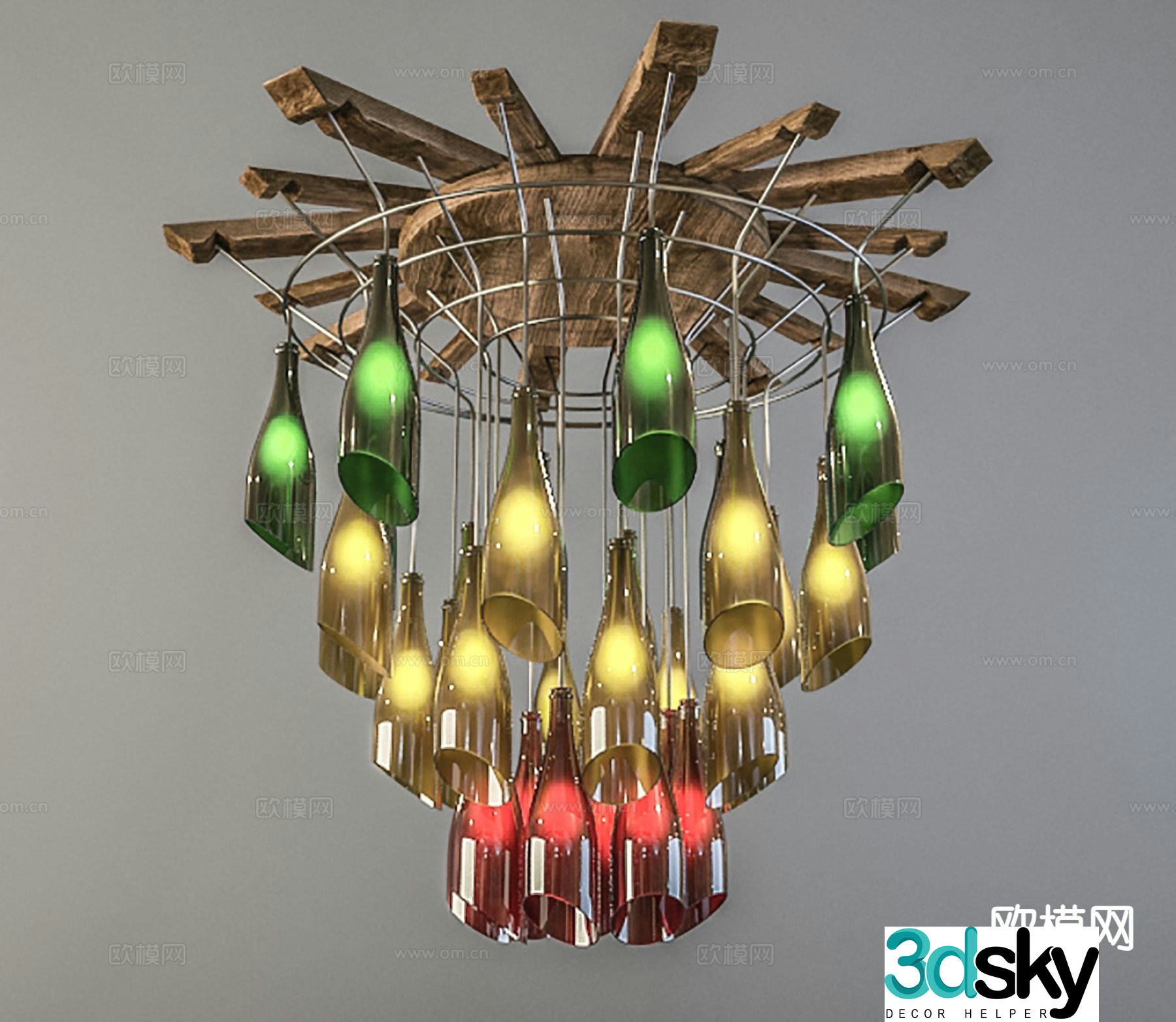 Modern interior chandelier 3d model
