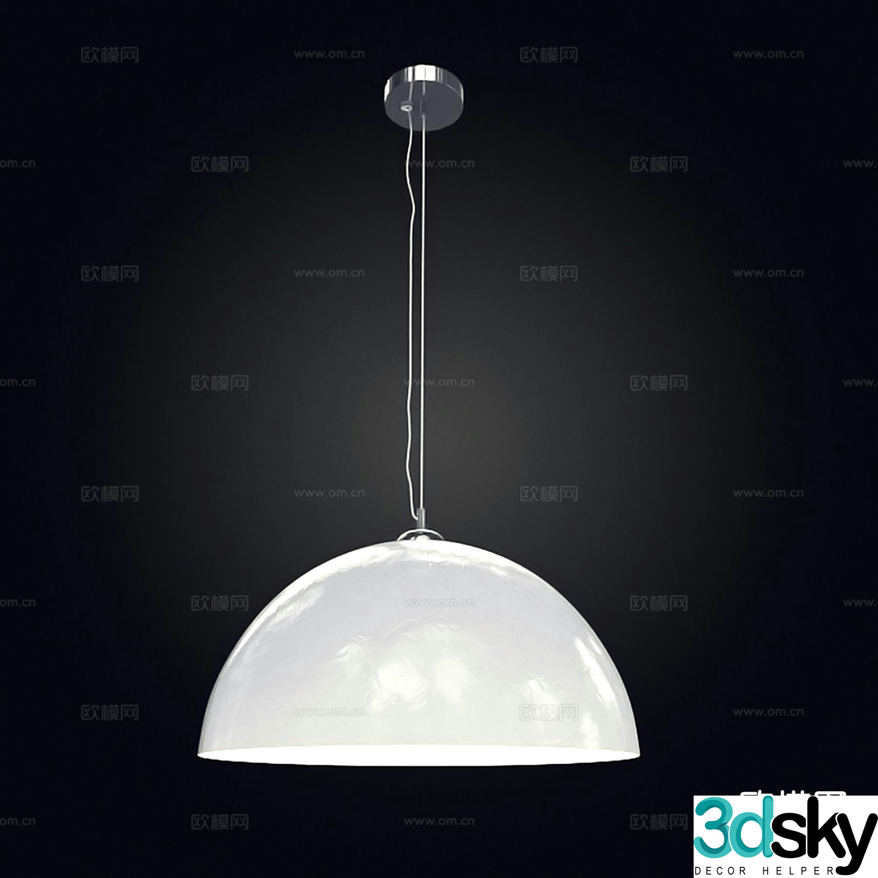 Modern interior chandelier 3d model