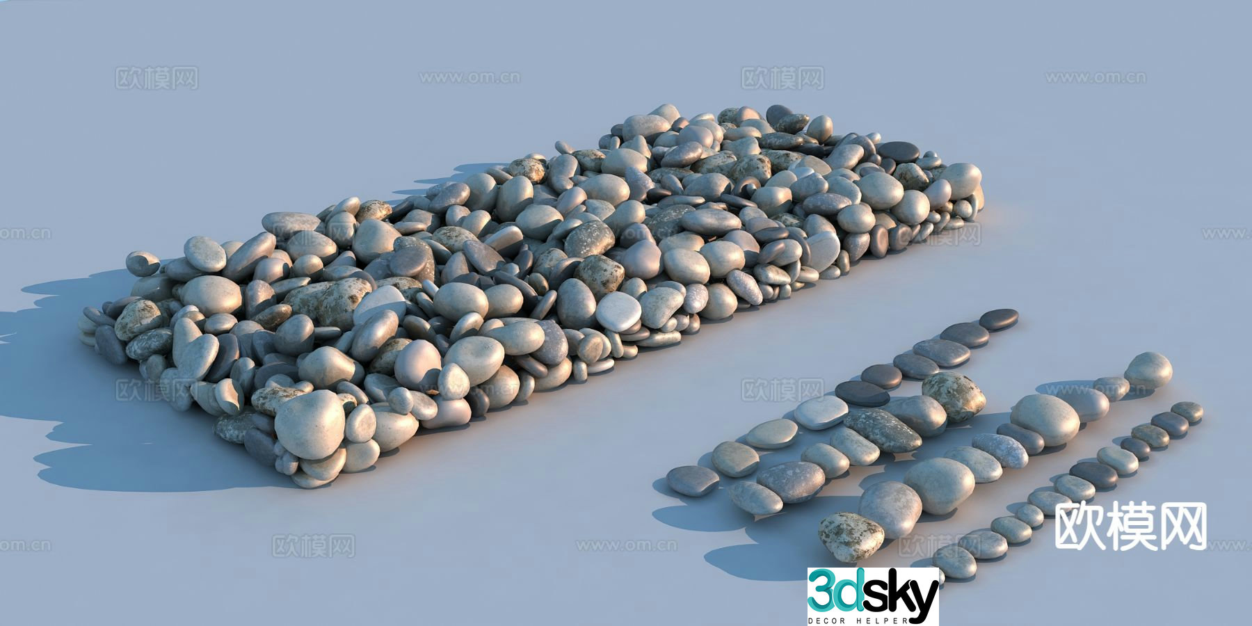 stone cobblestone 3d model