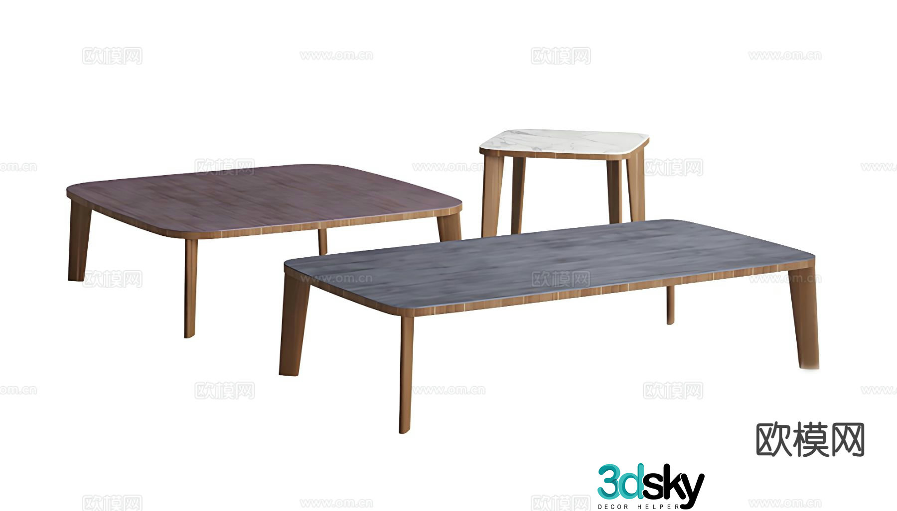 Modern coffee table 3d model