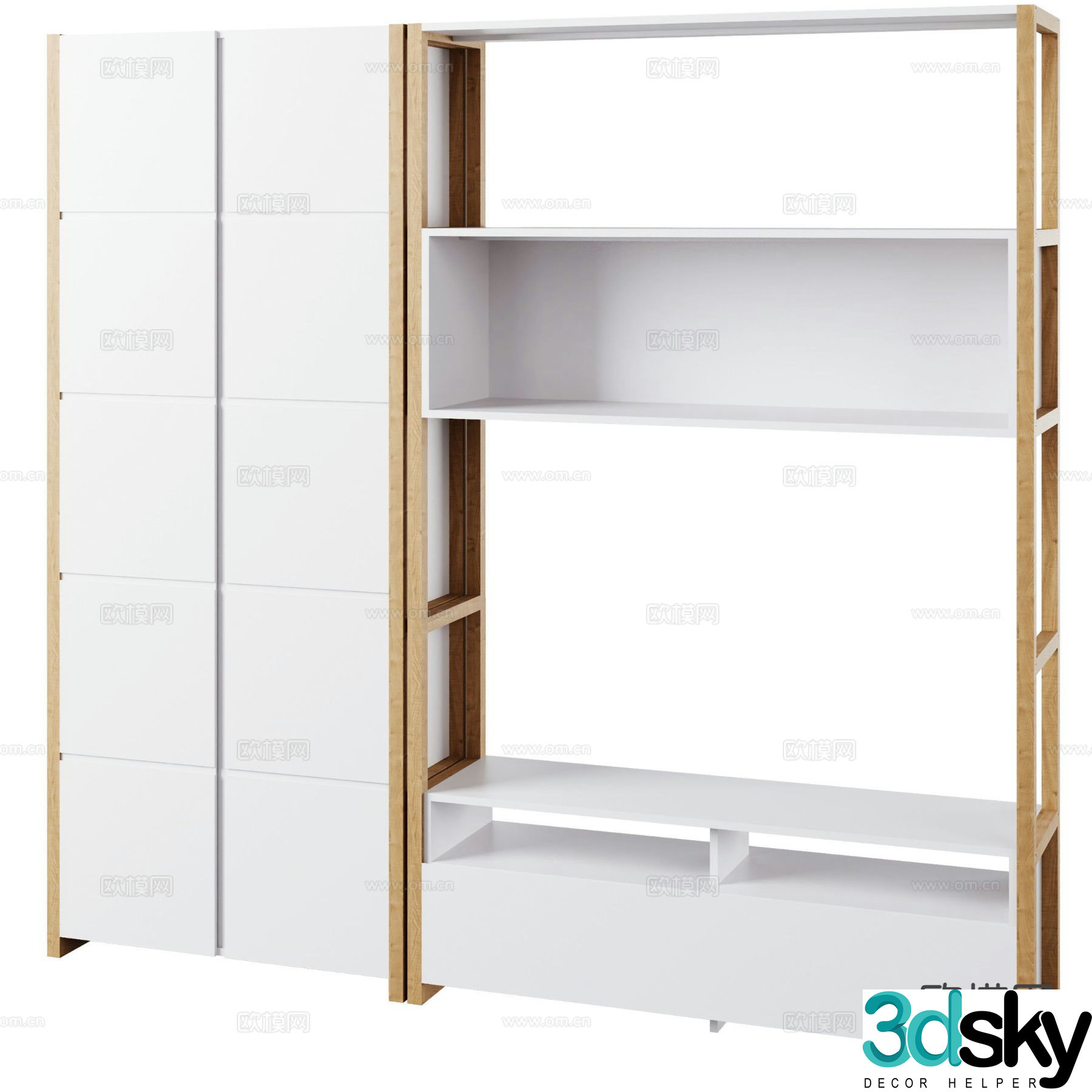 Simple bookshelf 3d model