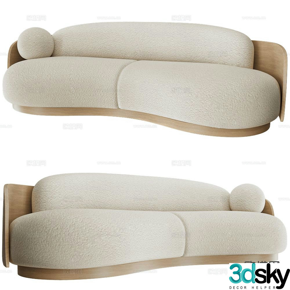 Modernature multi-person sofa 3d model