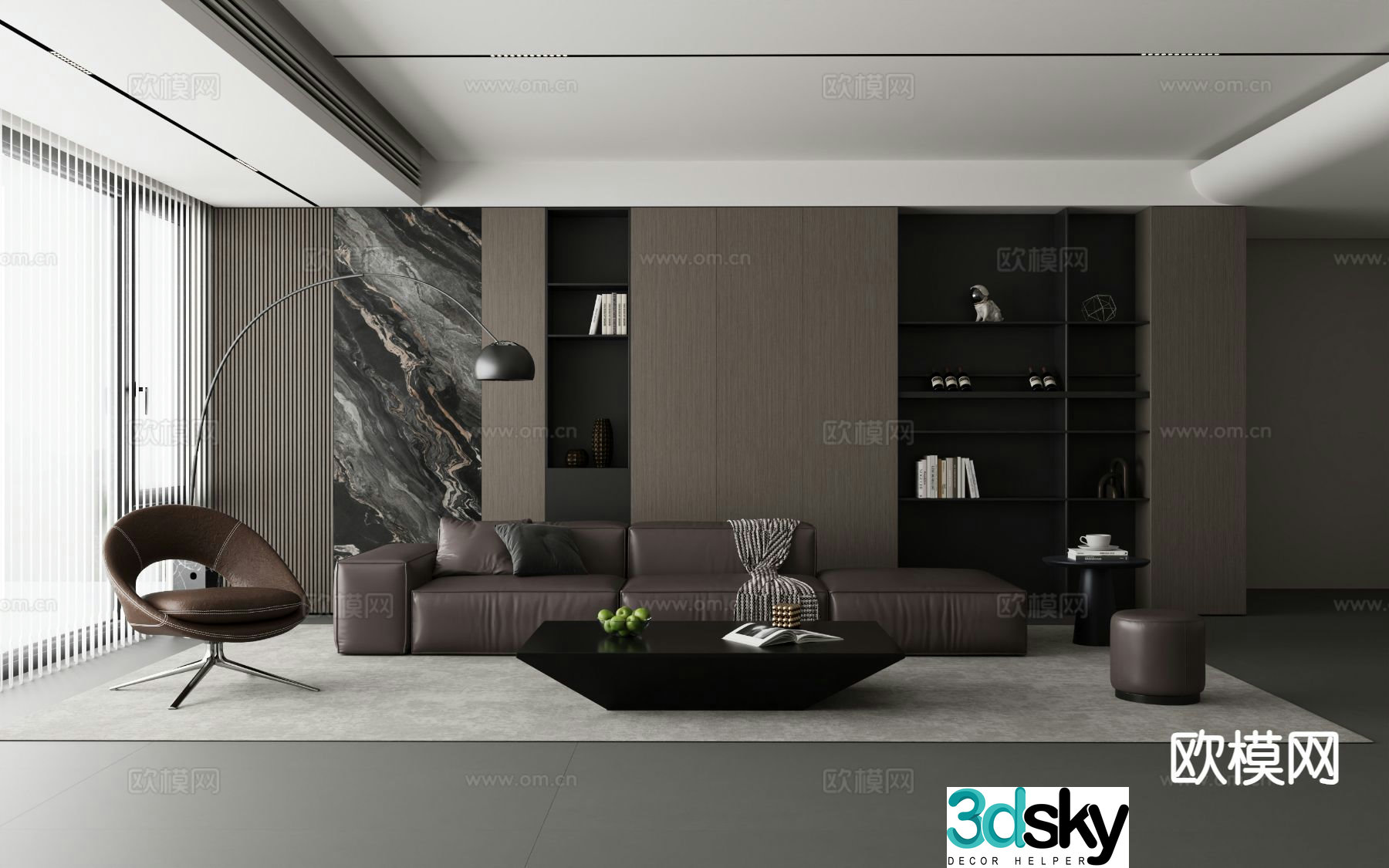 Italian living room 3d model