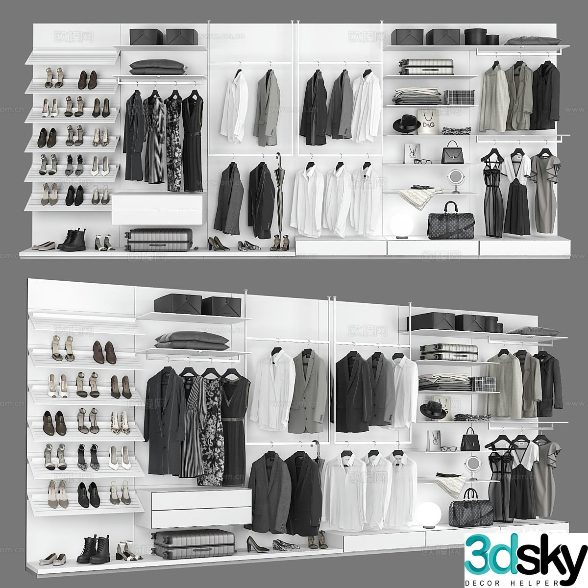 Modern wardrobe 3d model