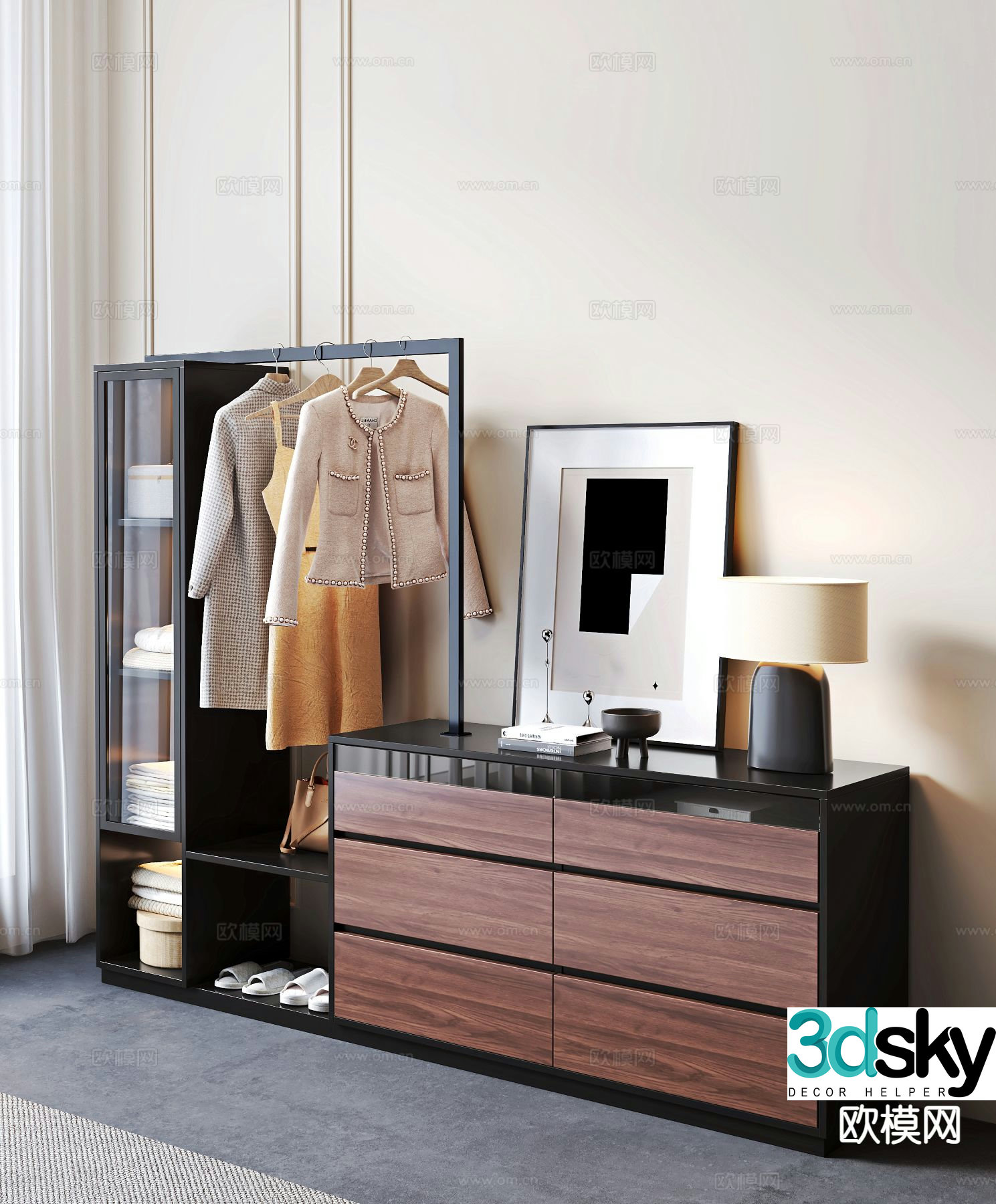 Modern clothes hanger 3d model