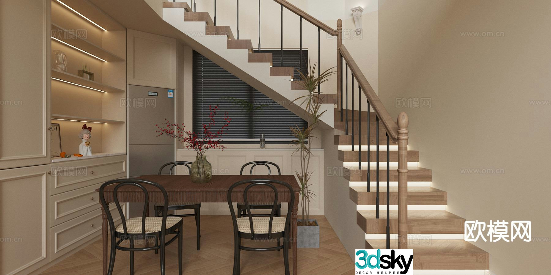 French restaurant 3d model