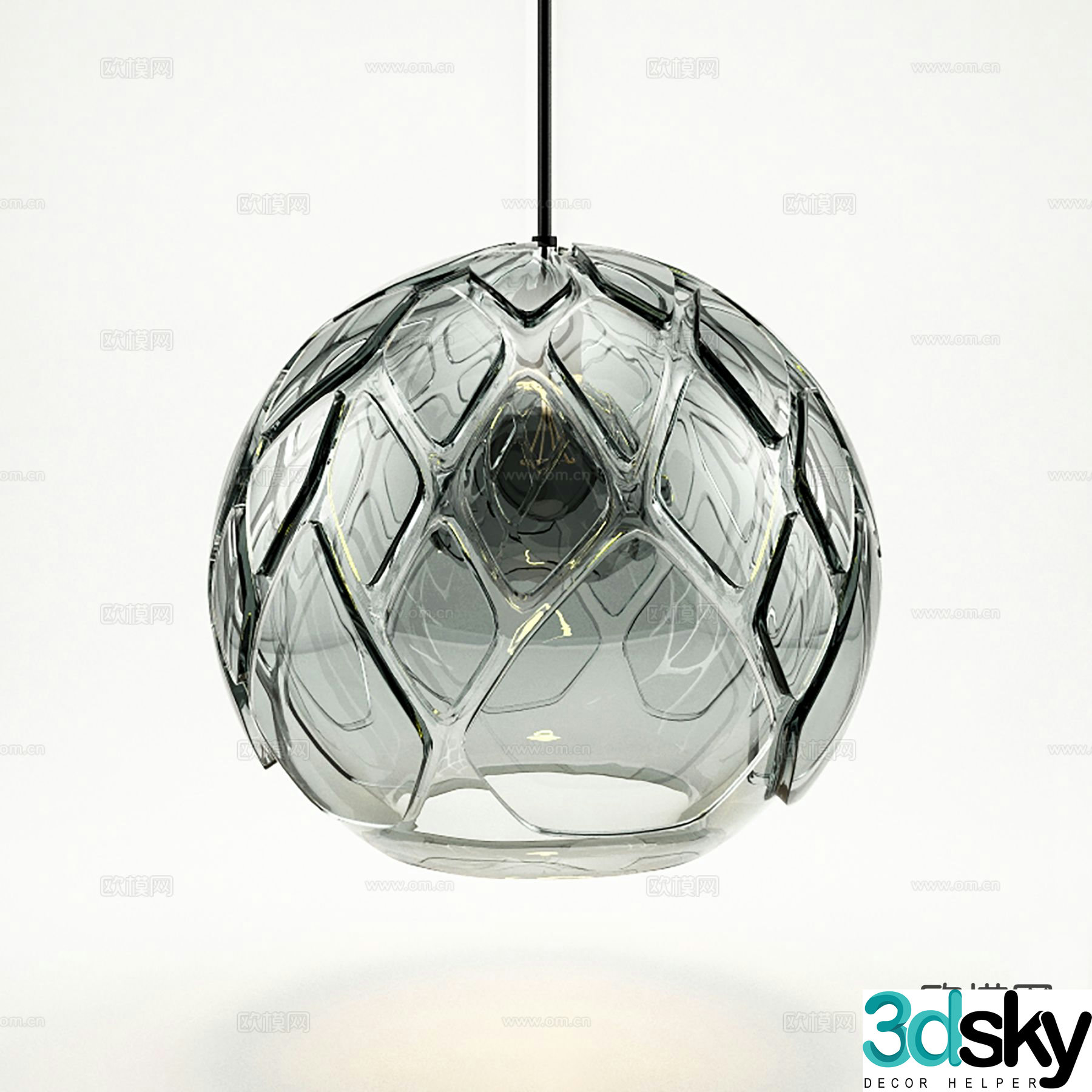 Modern interior chandelier 3d model