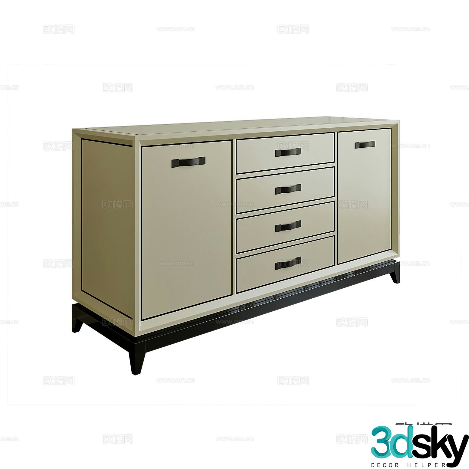 Modern side cabinet entrance cabinet 3d model