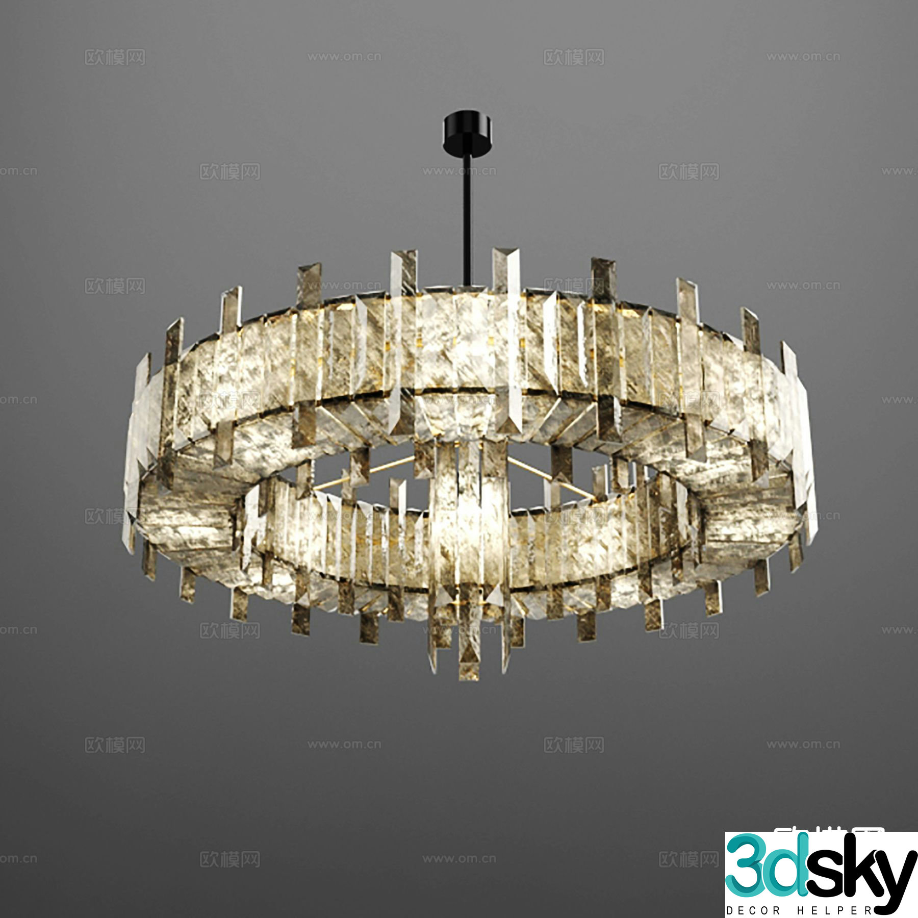 Modern crystal chandelier indoor chandelier 3d model