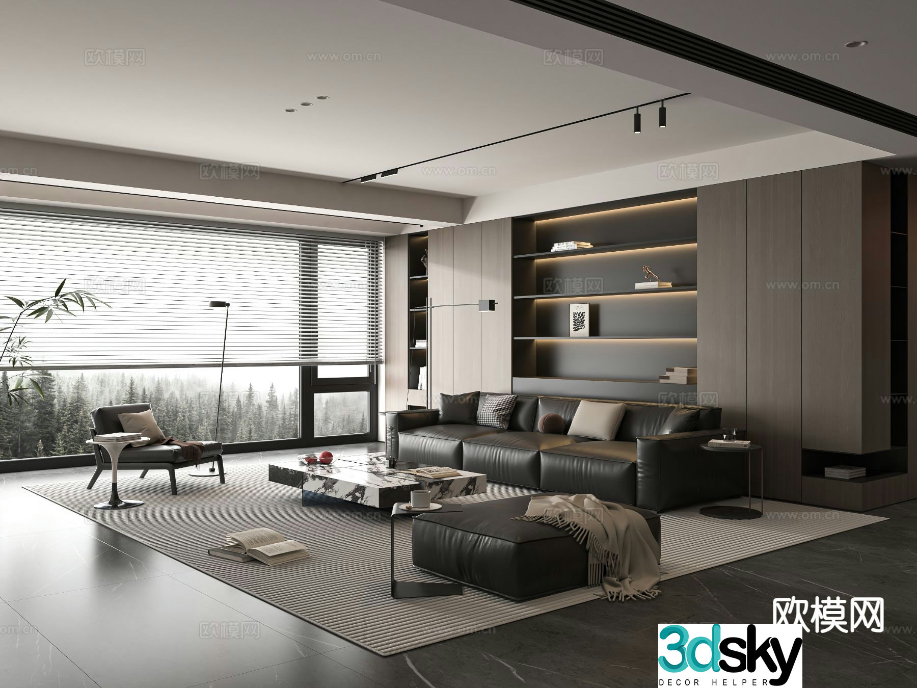 Italian living room 3d model