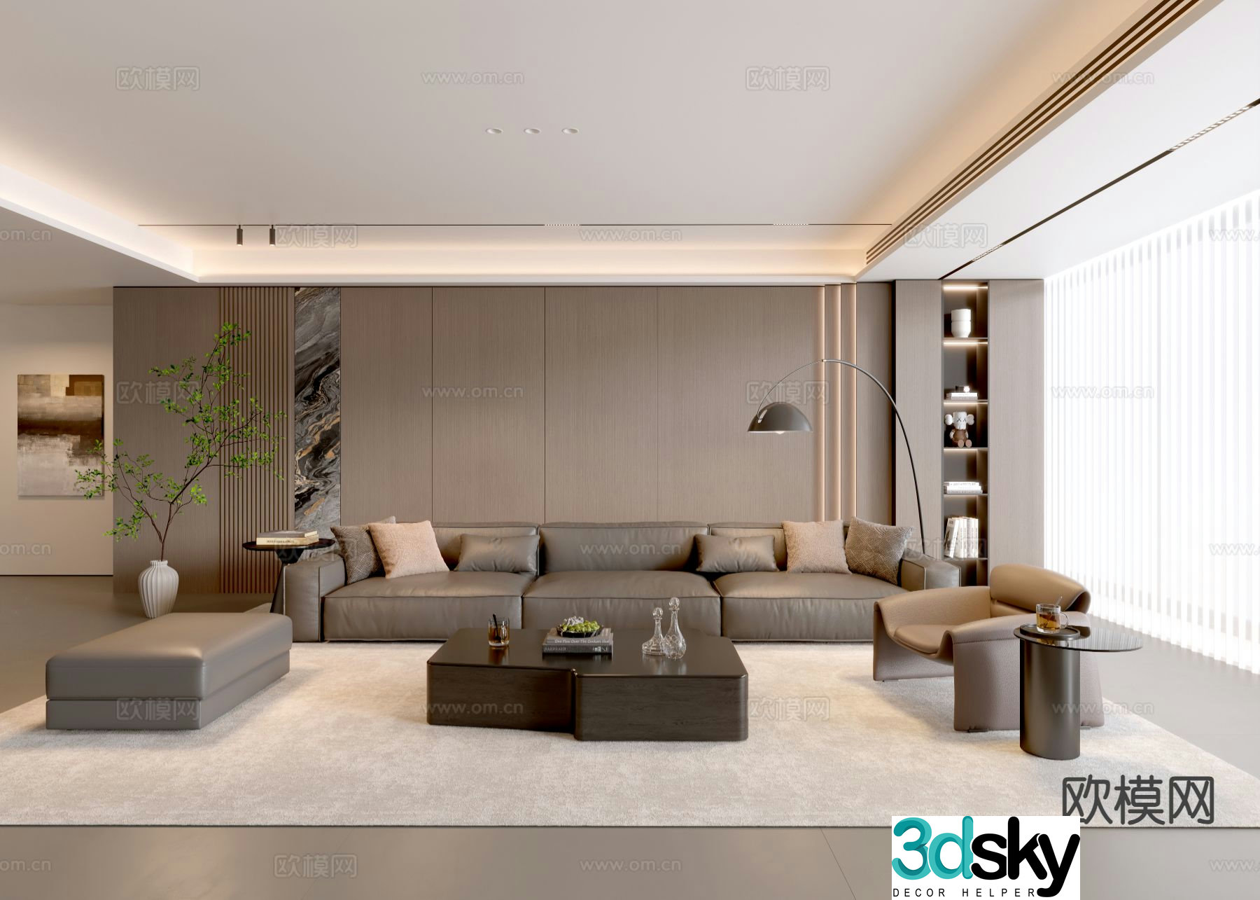Italian living room 3d model