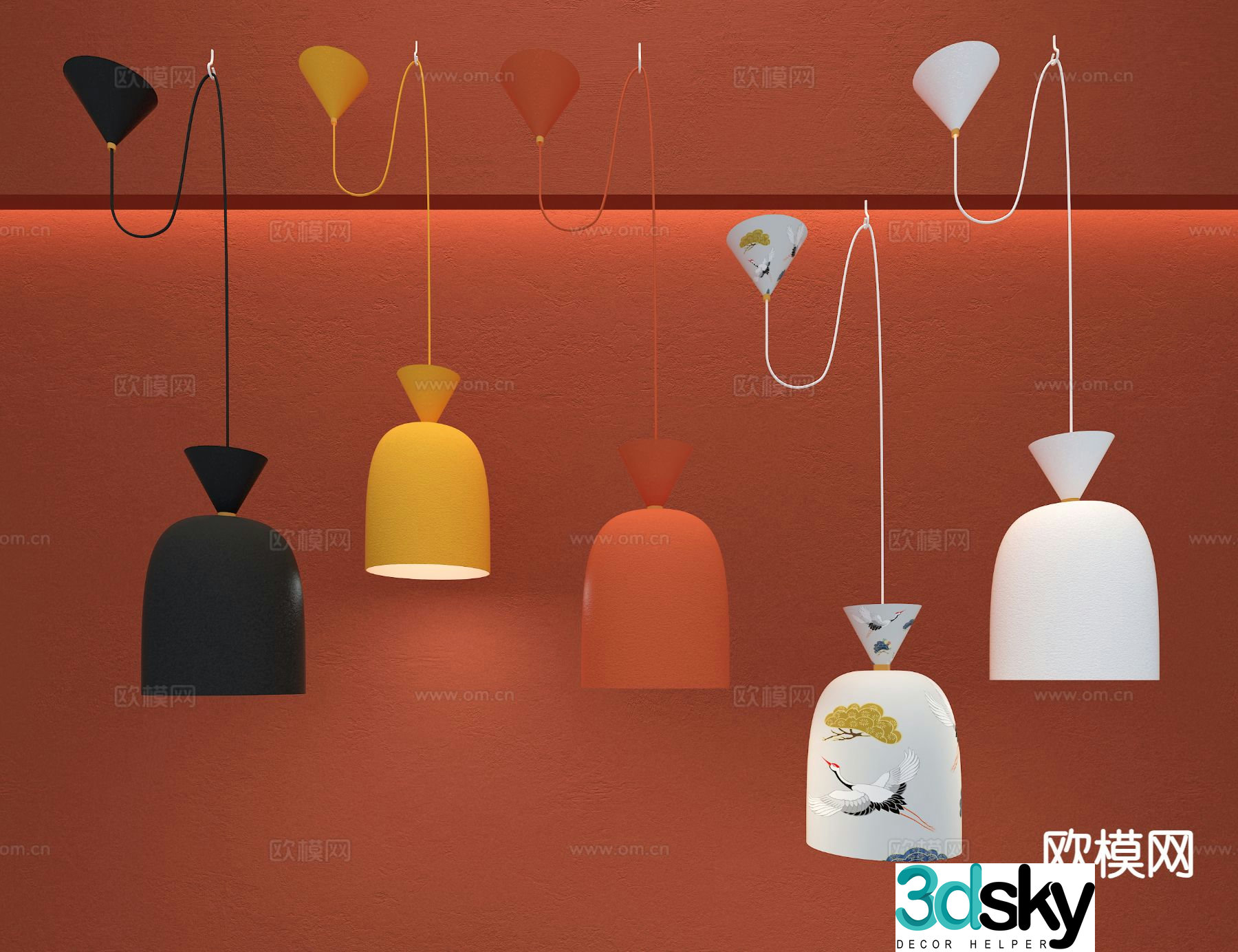 Art small chandelier Fashion small chandelier 3d model