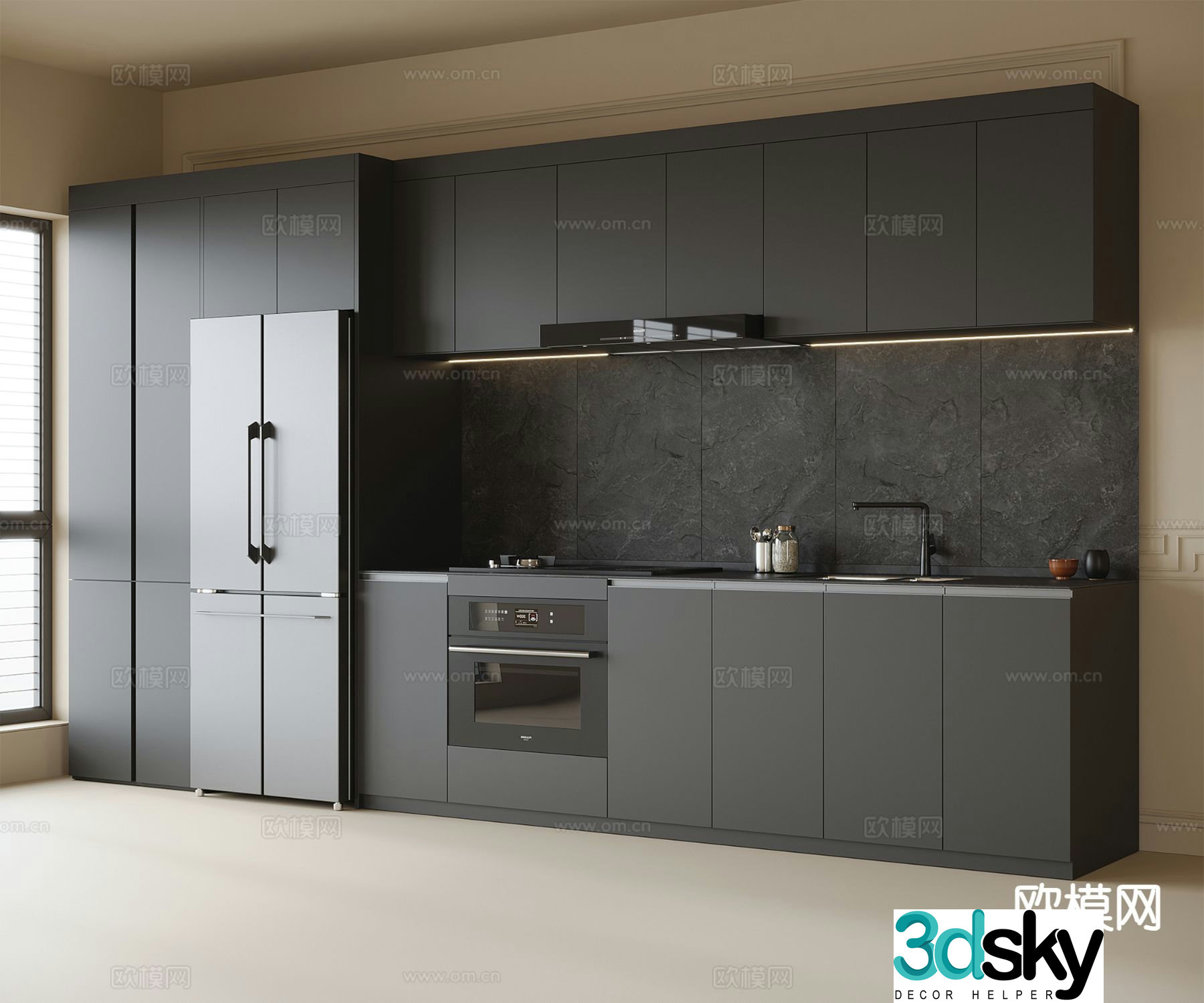 Modern sideboard 3d model