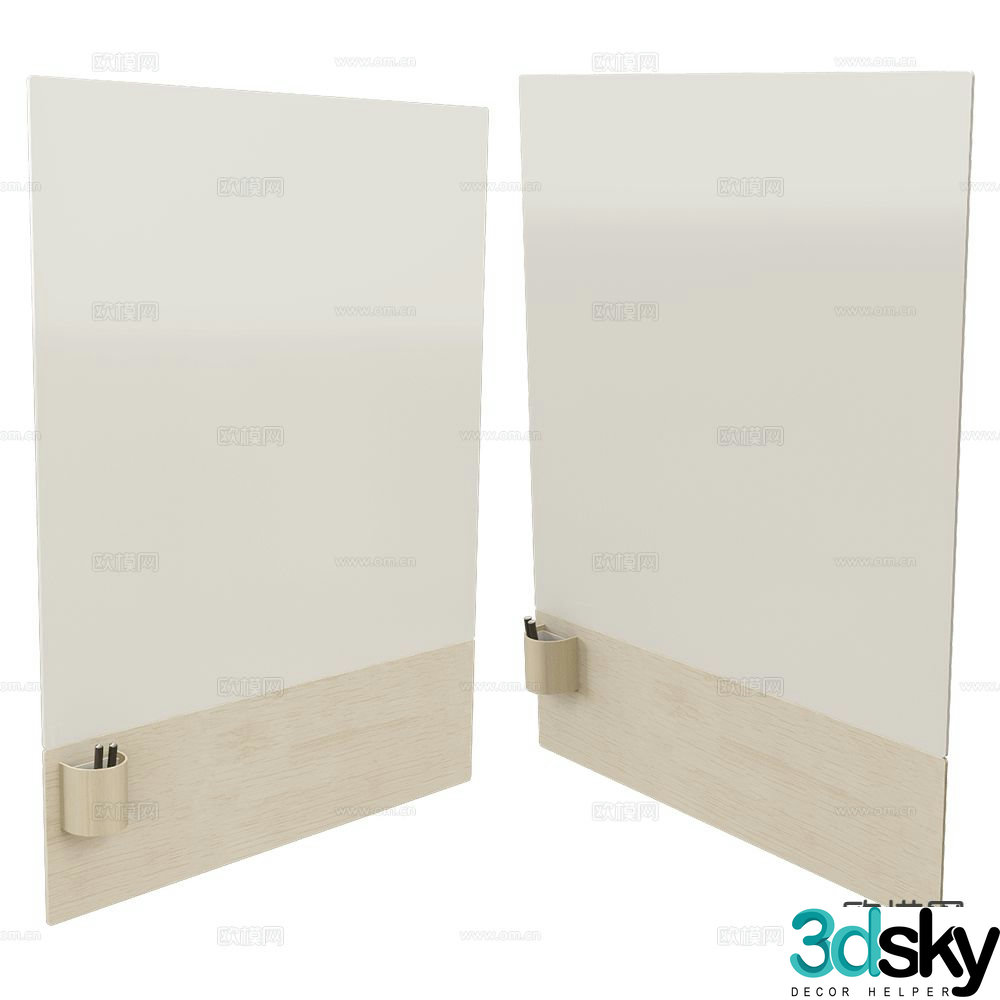 CHAT BOARD drawing board exhibition board whiteboard 3d model