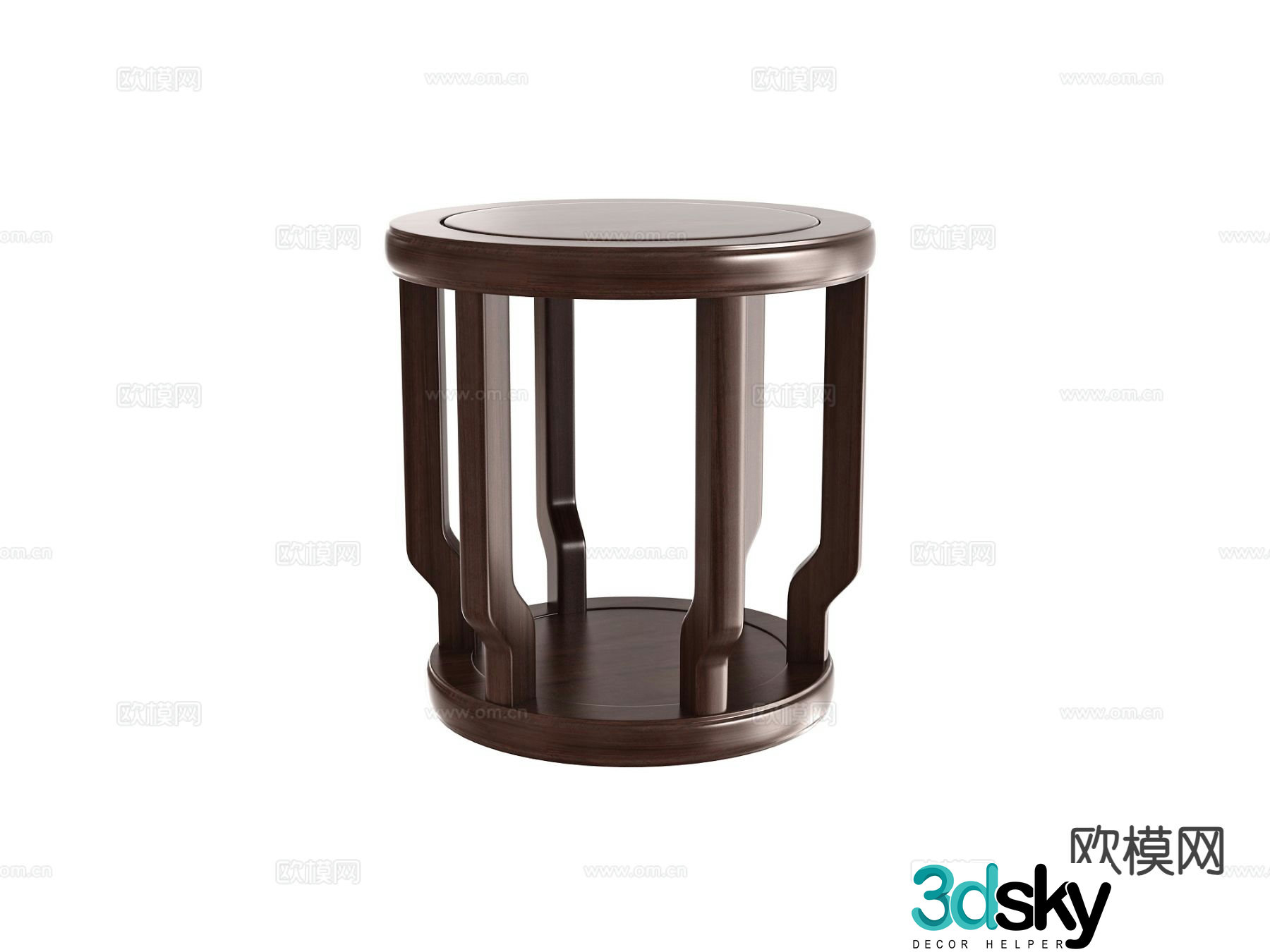 New Chinese style stool round stool tea stool 3d model