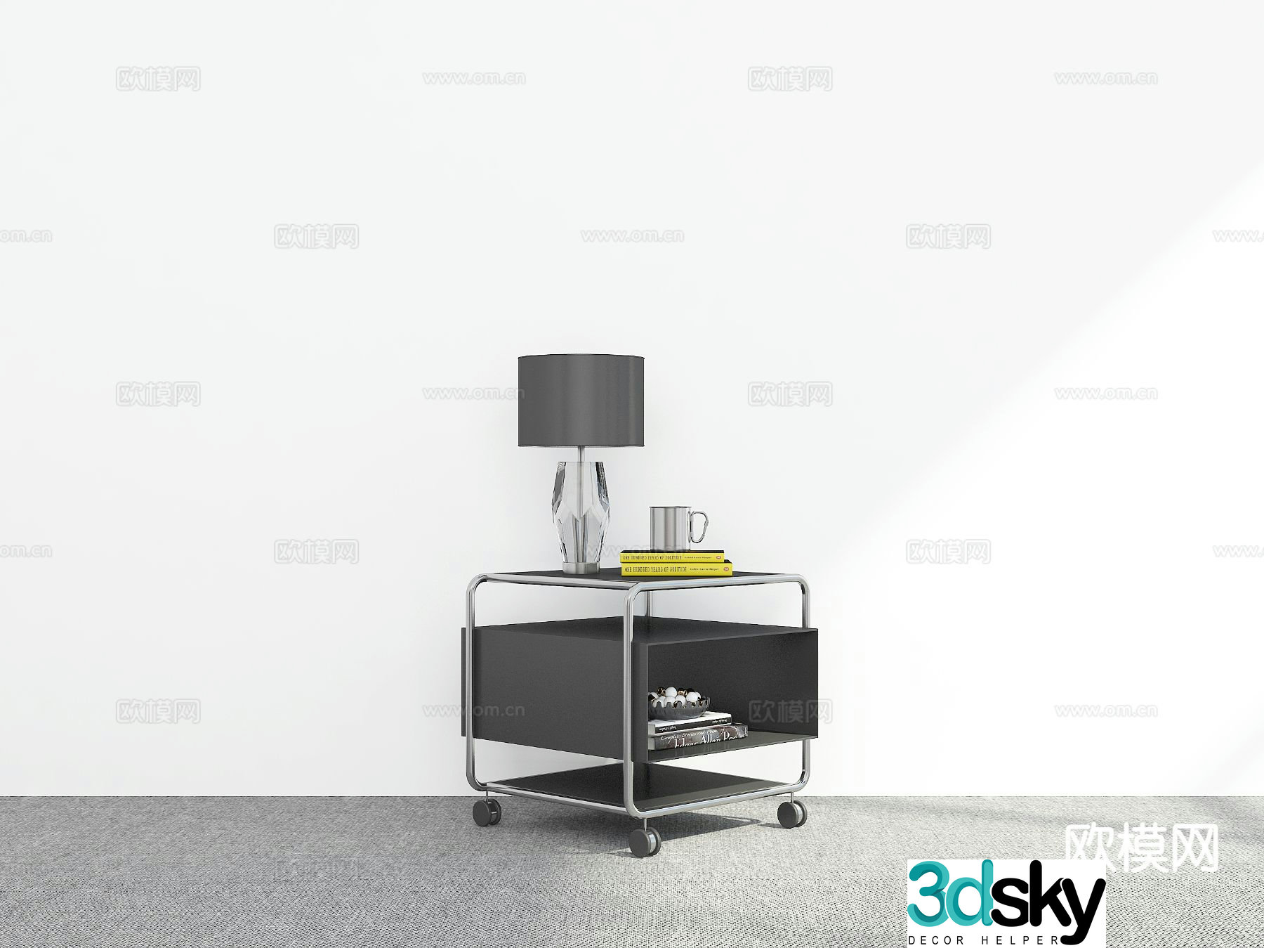 Modern bedside table 3d model