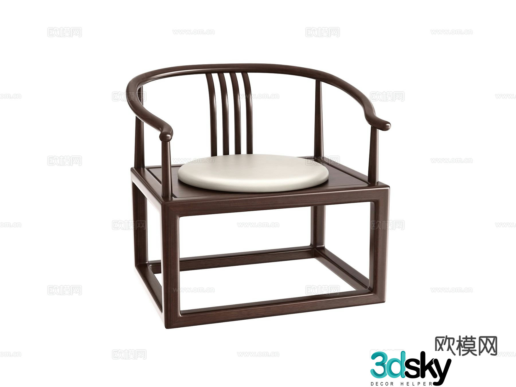 New Chinese style chair arm chair tea chair 3d model