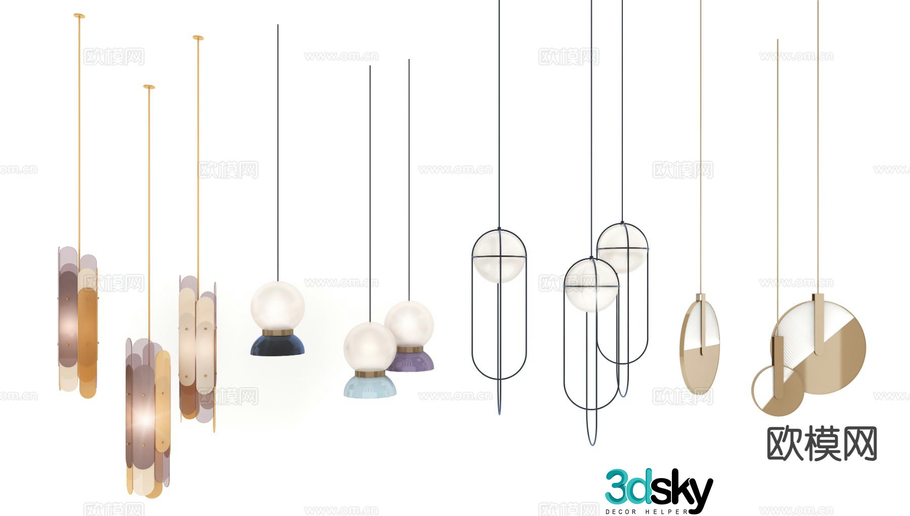 Fashion small chandelier bedside small chandelier 3d model