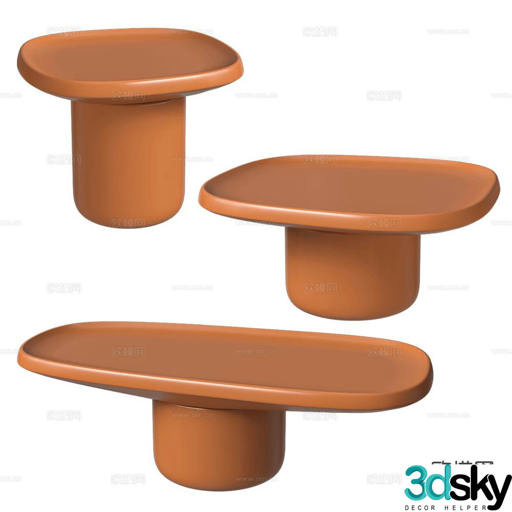 Moooi modern side table corner table coffee table 3d model