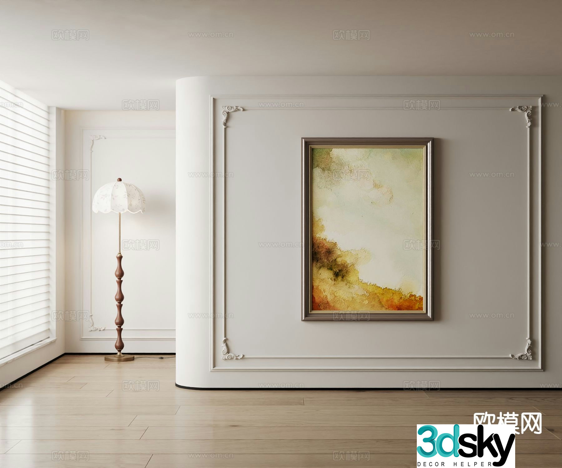 American oil painting art painting decorative painting 3d model