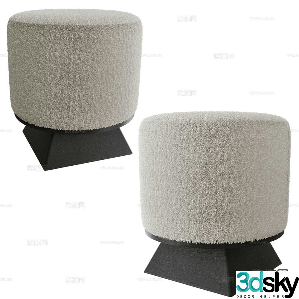 Modernature stool sofa stool leisure stool 3d model