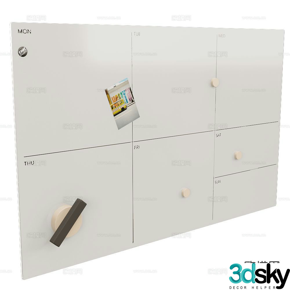 CHAT BOARD drawing board exhibition board whiteboard 3d model