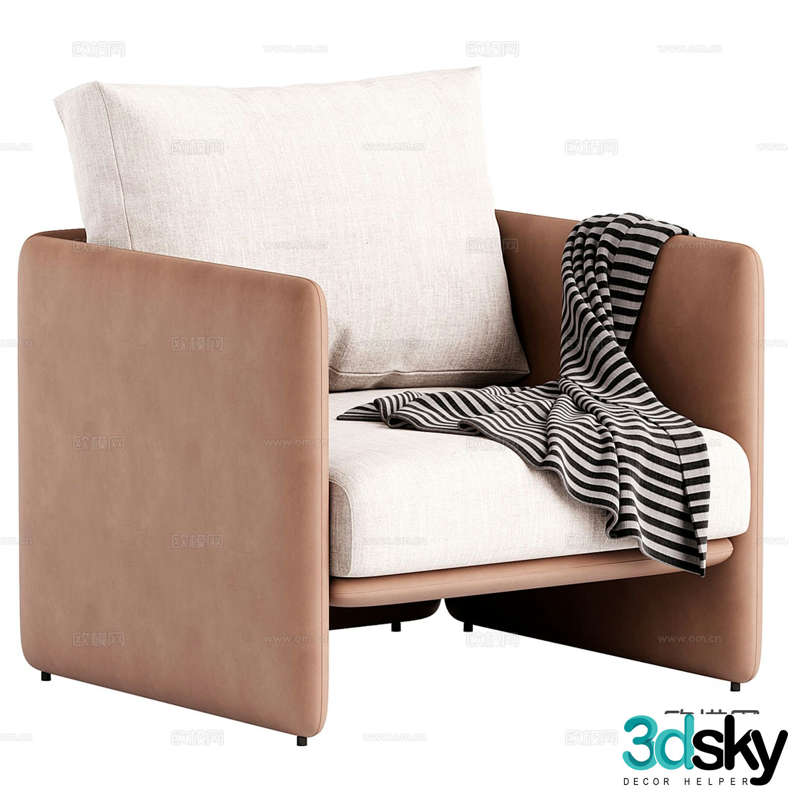 Modern single sofa 3d model