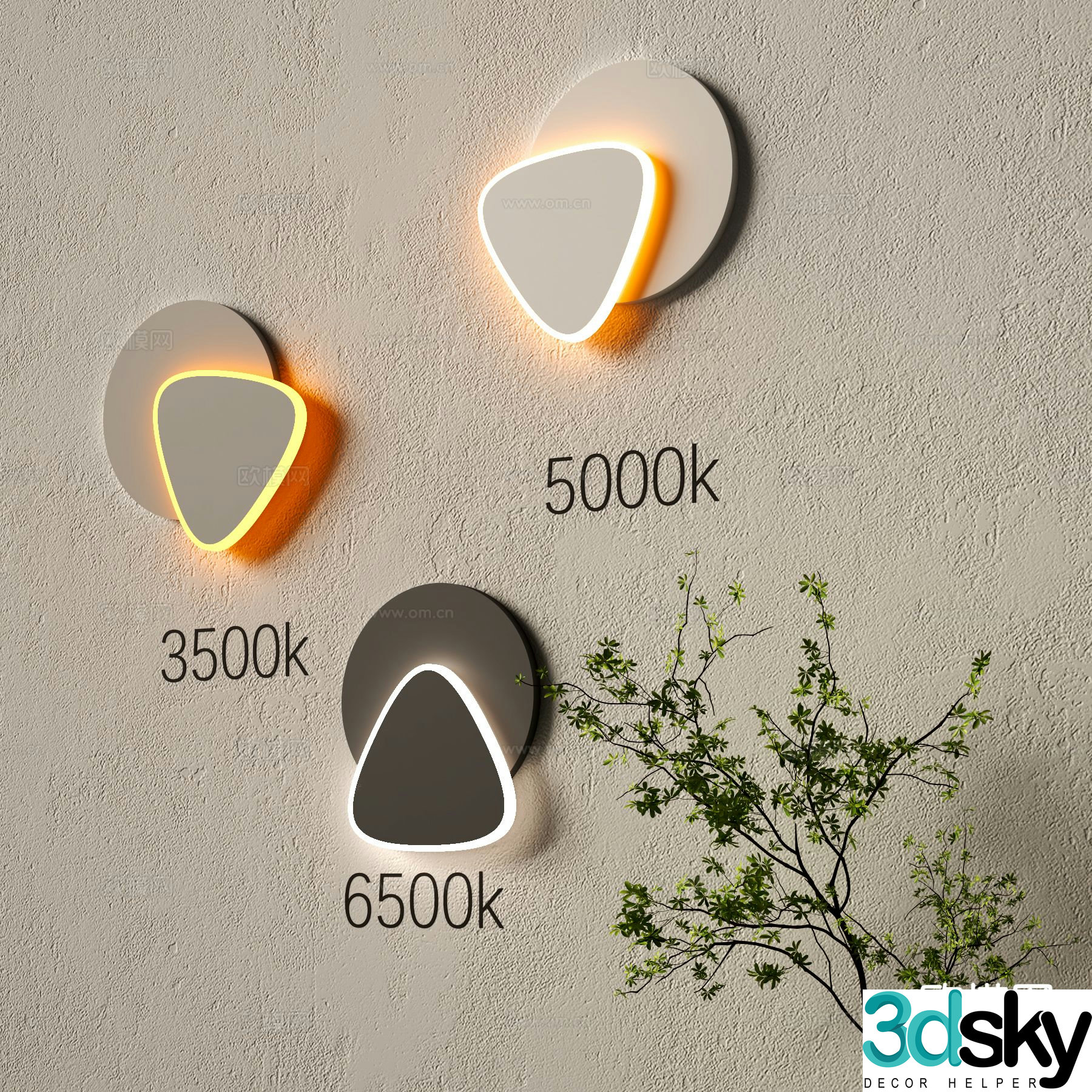 Modern wall lamp personalized wall lamp creative wall lamp 3D model
