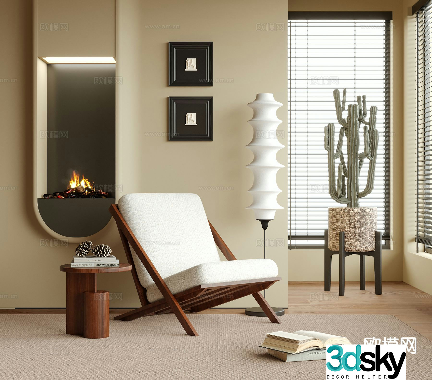 Modern leisure chair chair 3d model