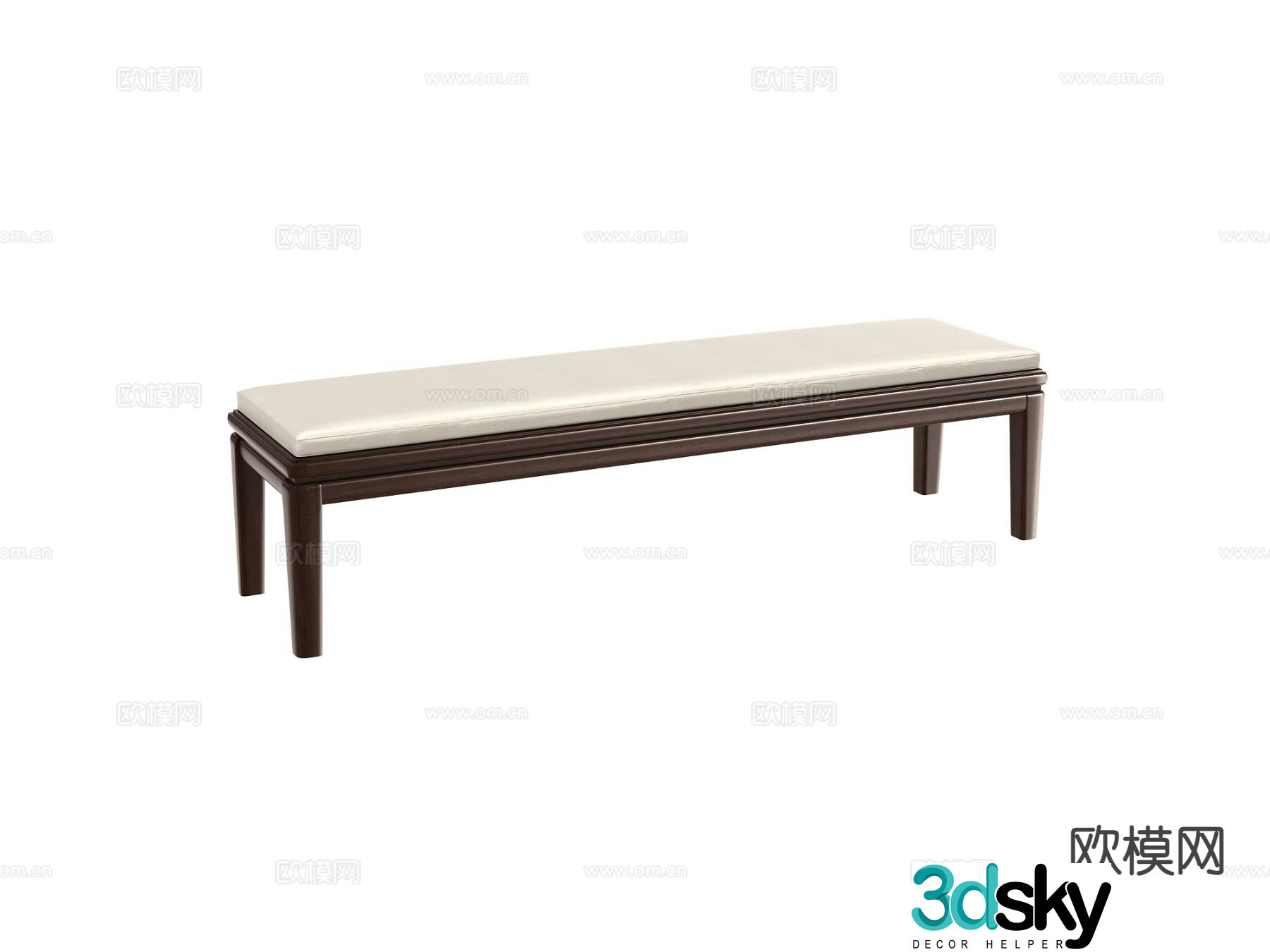 Stool bench bedside stool 3d model