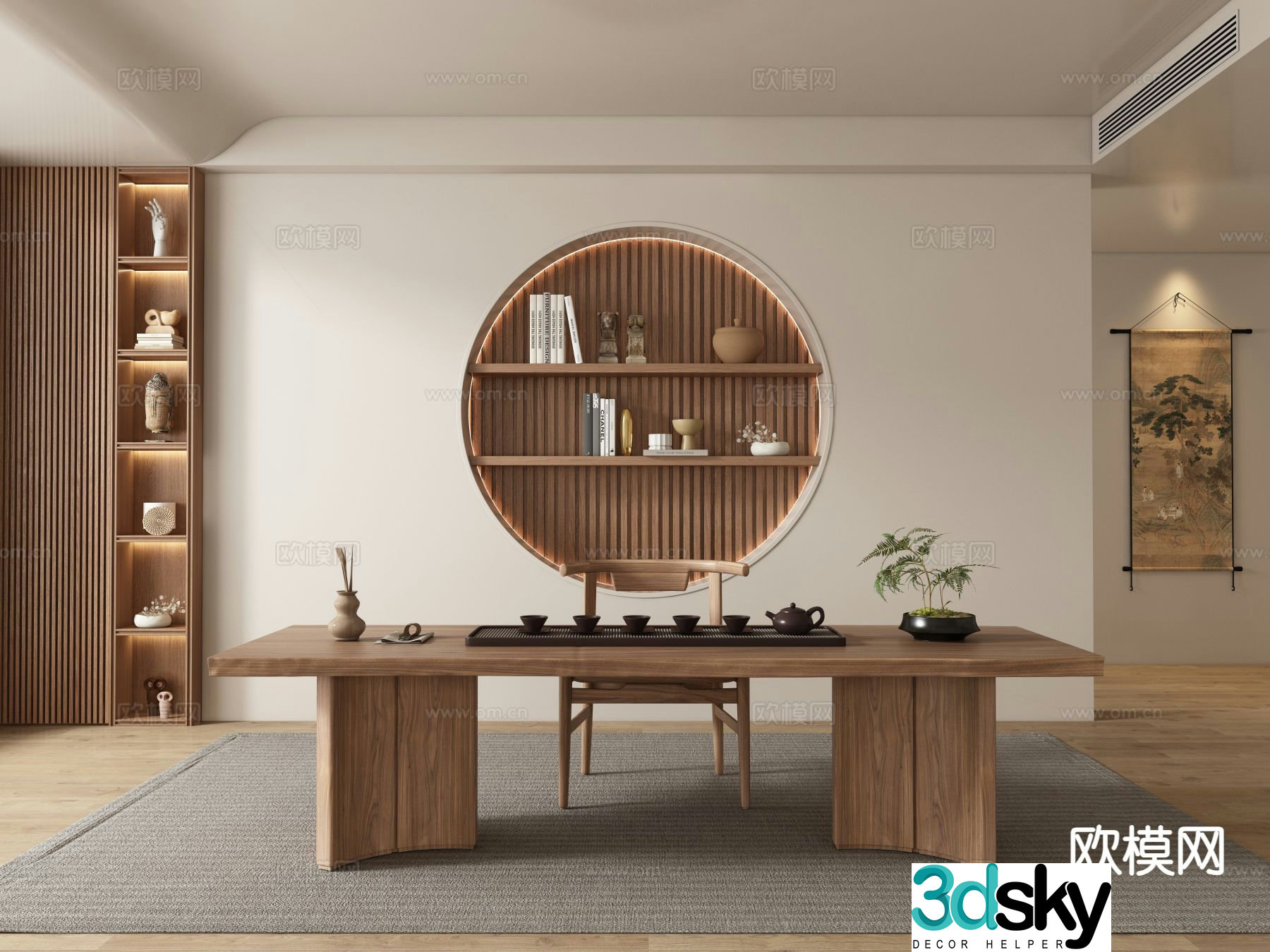 Medieval style tea room 3d model