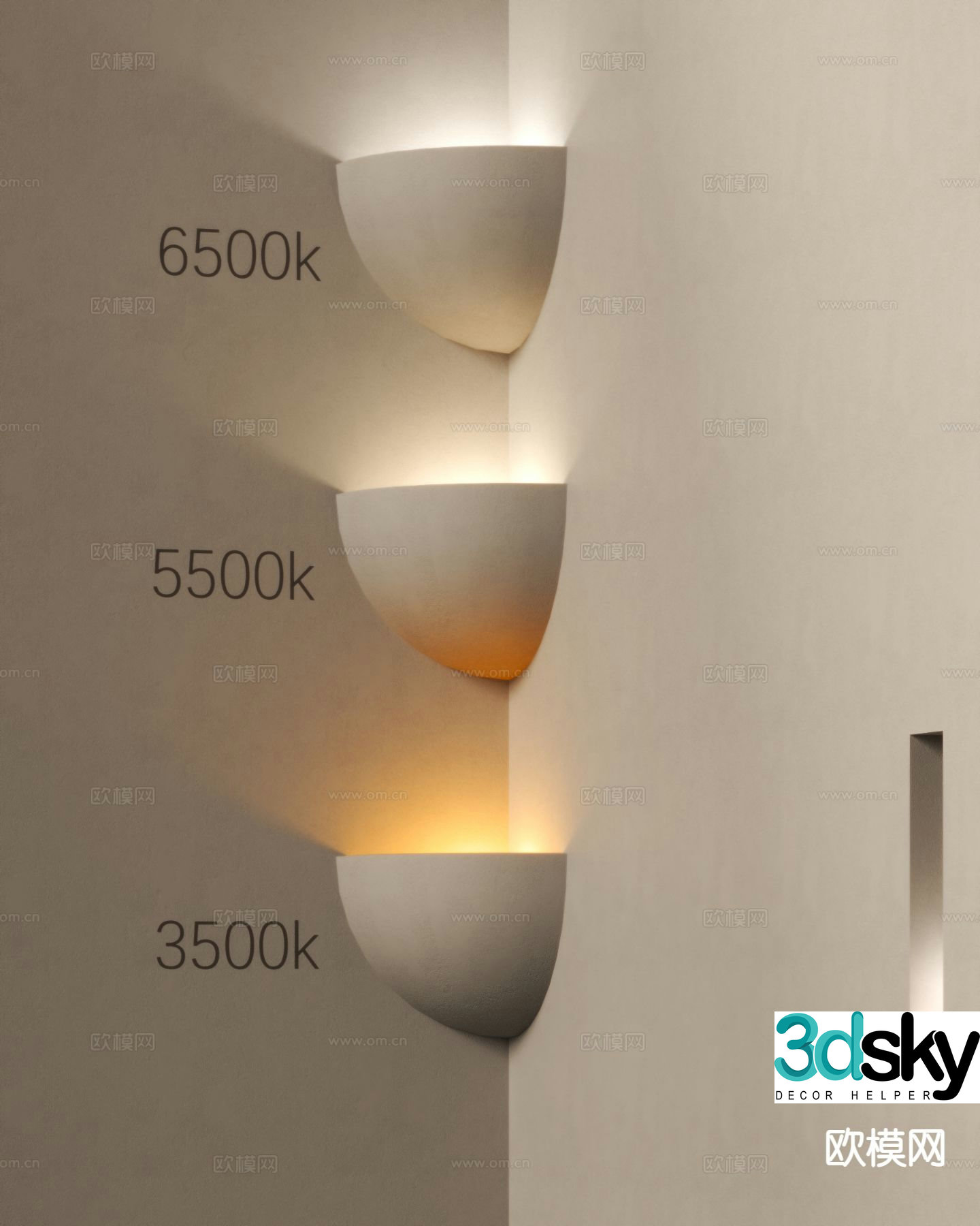 Modern wall lamp personalized wall lamp plaster wall lamp 3d model