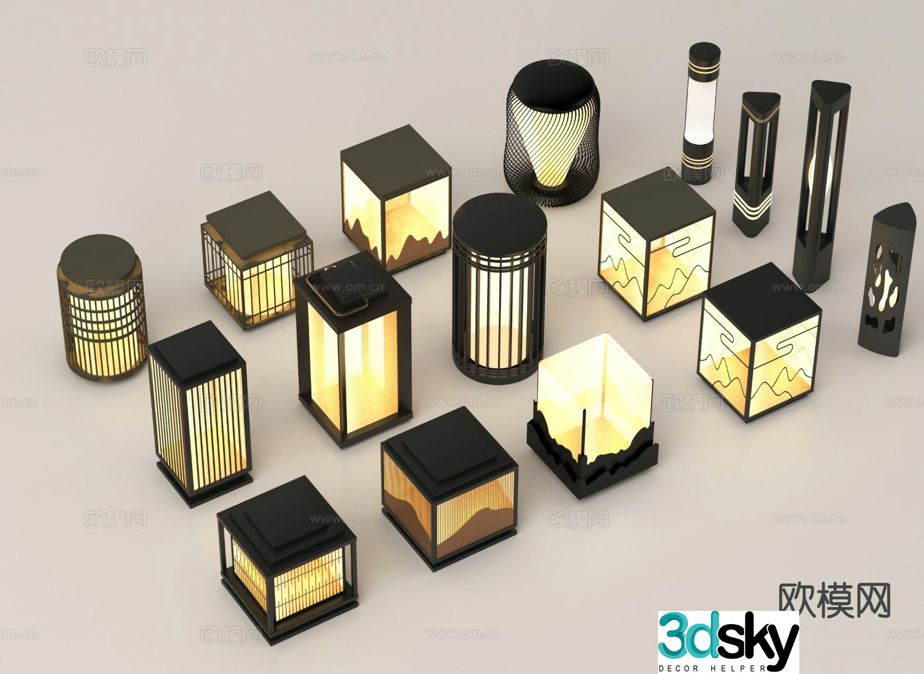 Lawn lamp floor lamp garden lamp garden lamp 3d model