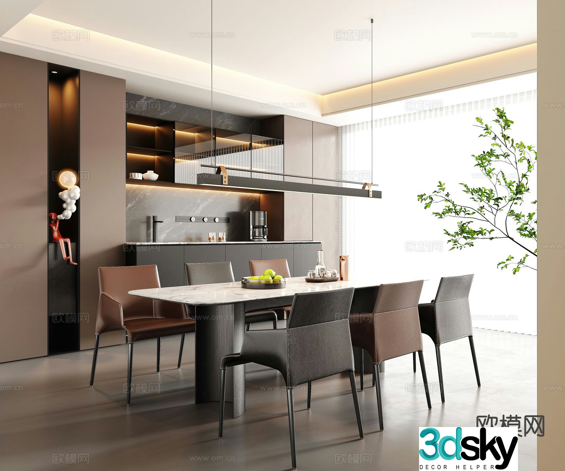 Italian restaurant 3d model