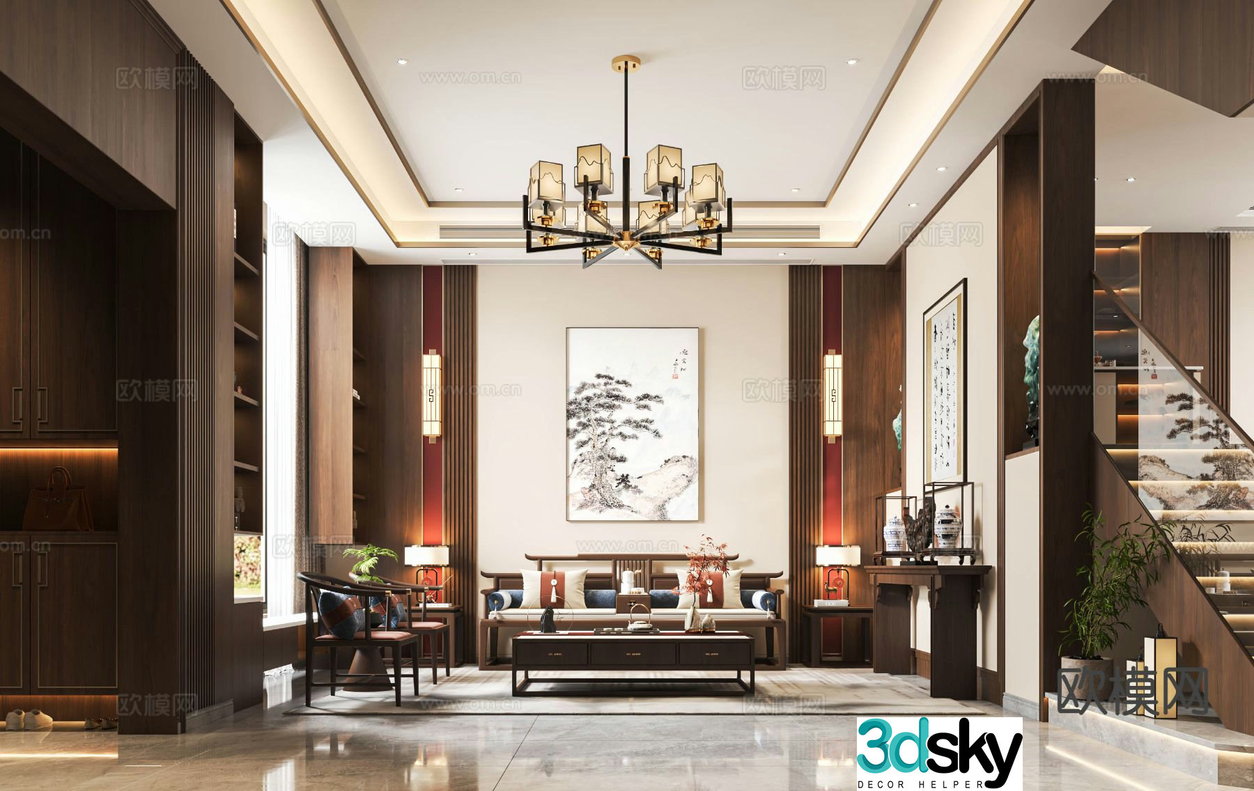 New Chinese restaurant 3D model