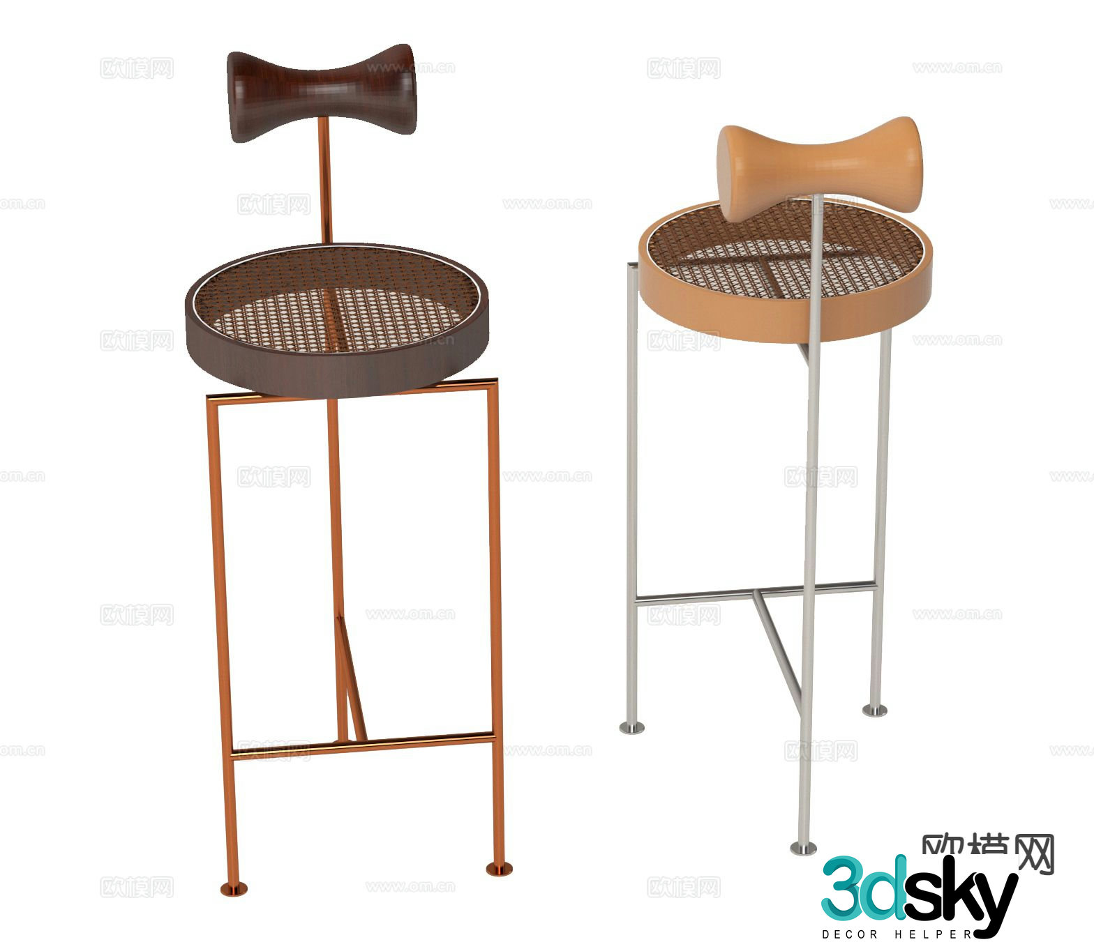 Bar stool bar stool high stool 3d model