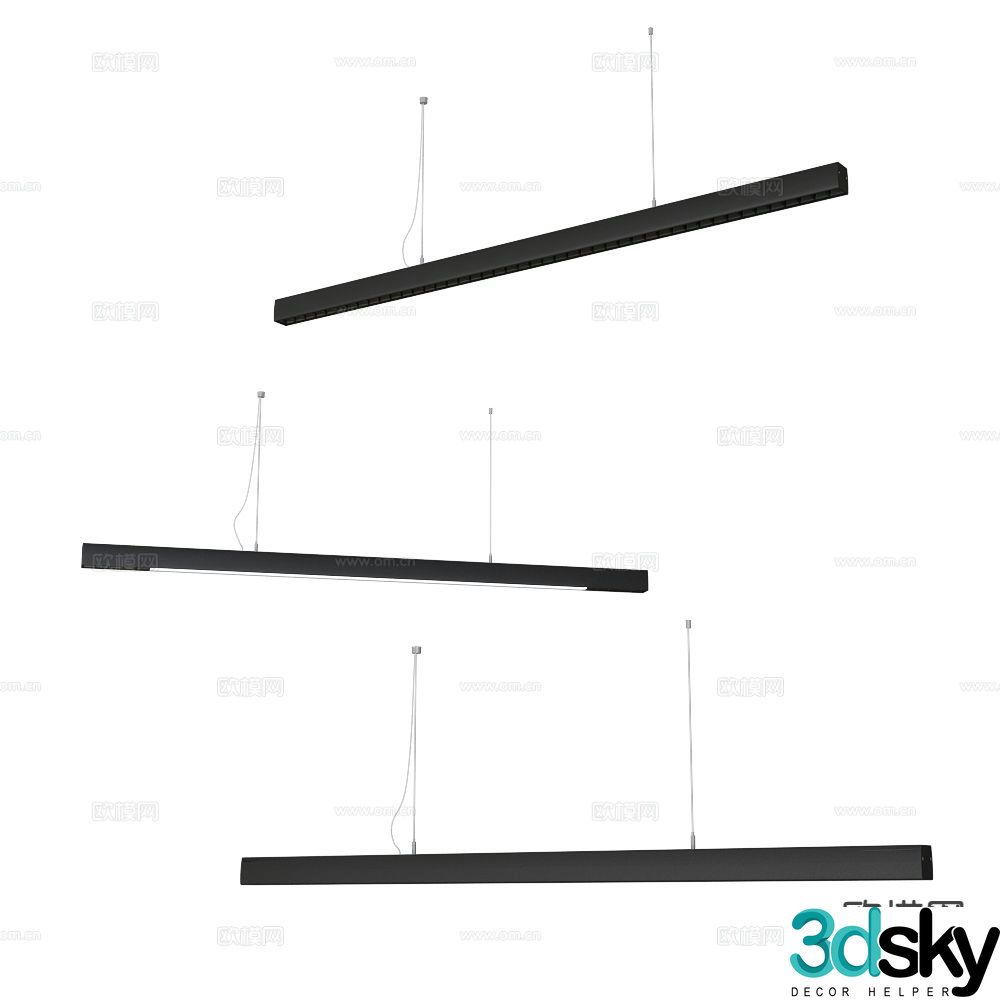 ANCARD straight line chandelier 3d model
