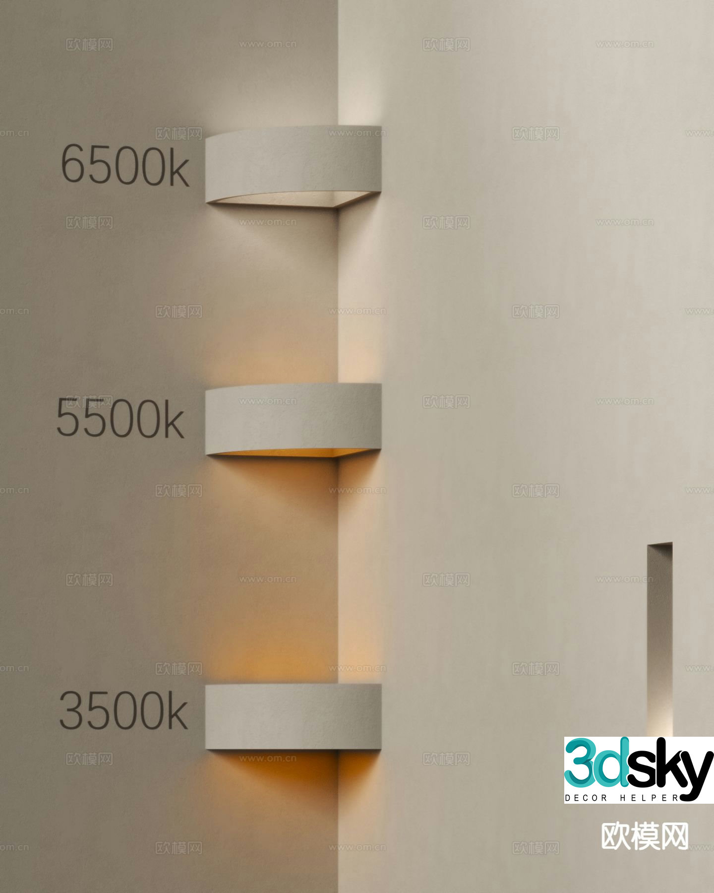 Modern wall lamp personalized wall lamp plaster wall lamp 3d model