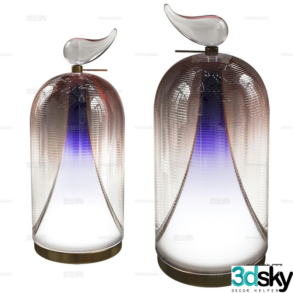 Italamp glass table lamp 3d model