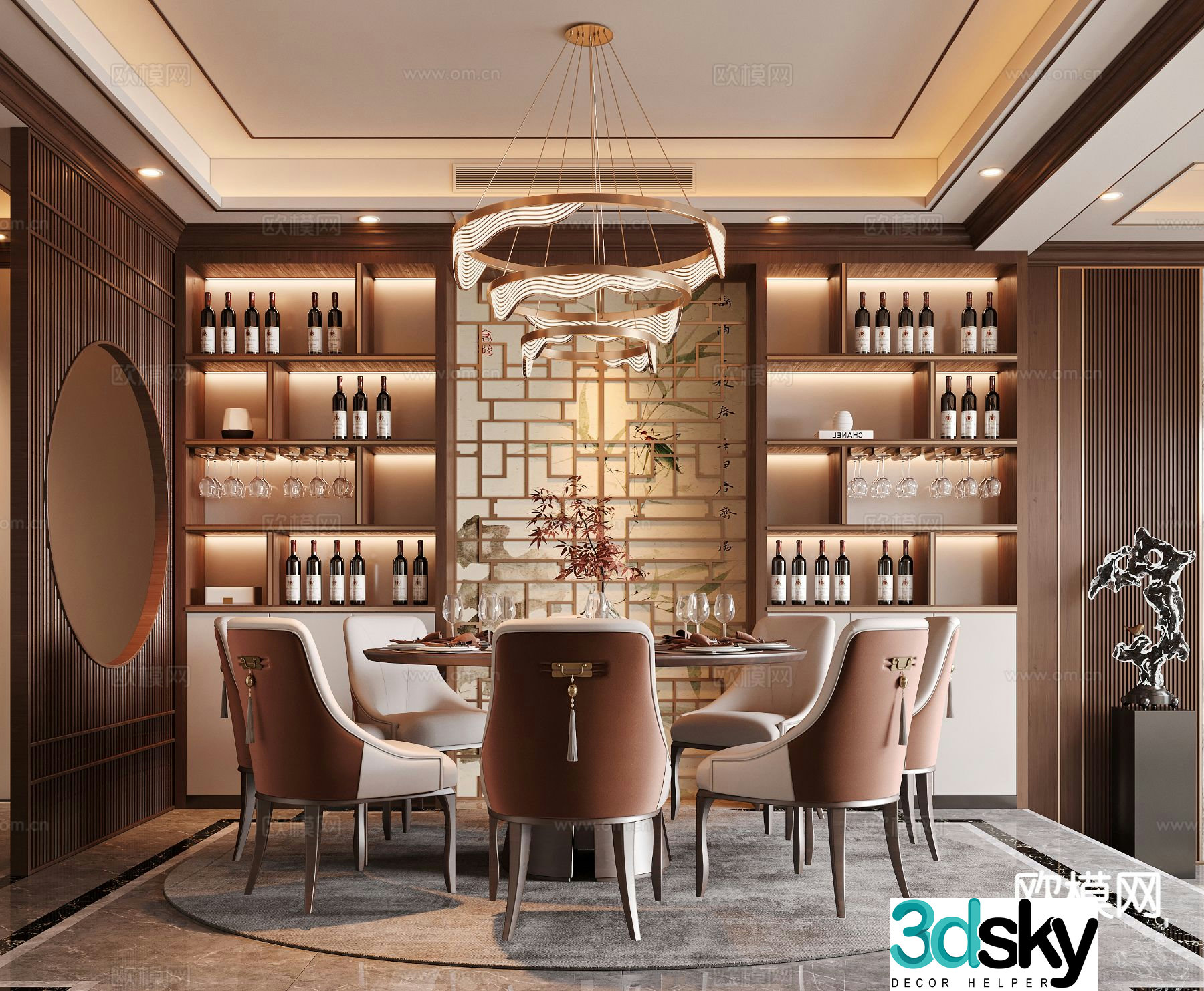 New Chinese restaurant 3d model