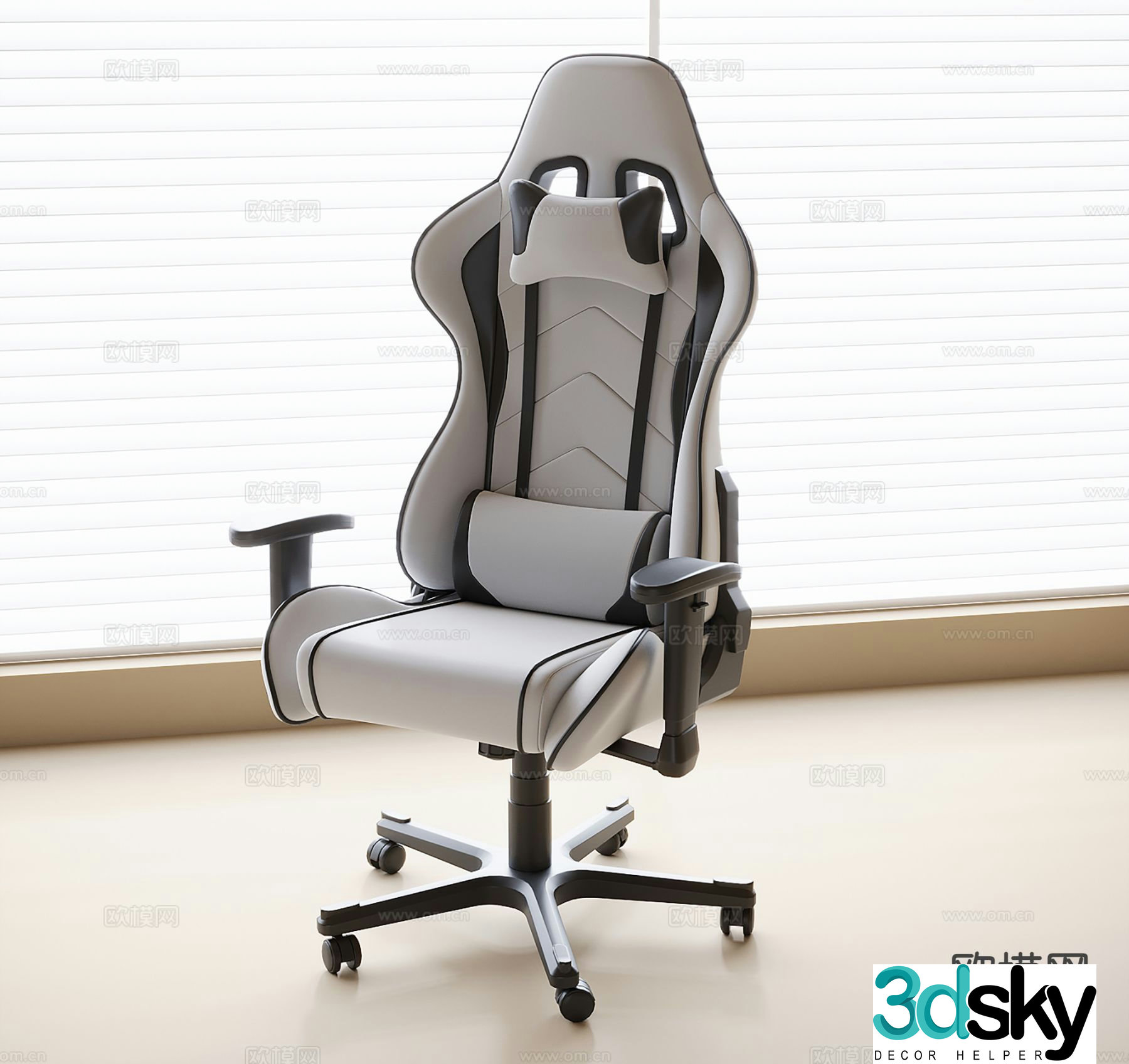 Modern office chair gaming chair computer chair ergonomic chair 3D model