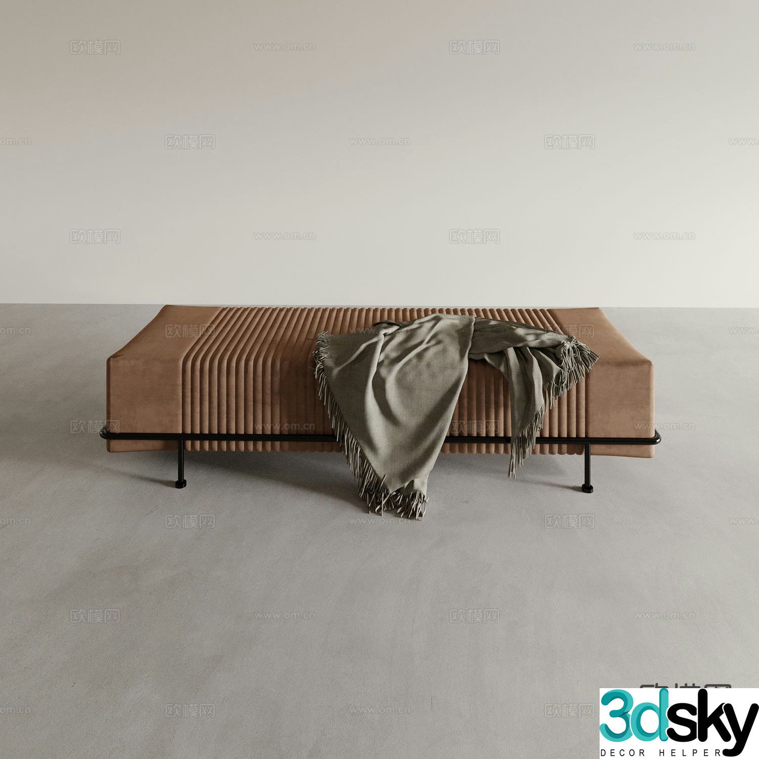 Modern sofa stool shoe changing stool imperial concubine couch bed couch footrest 3D model