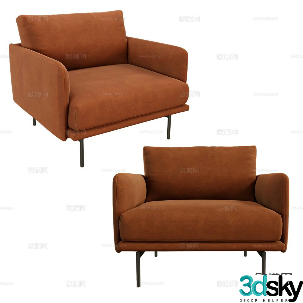 OPTISOFA modern sofa chair leisure chair 3d model