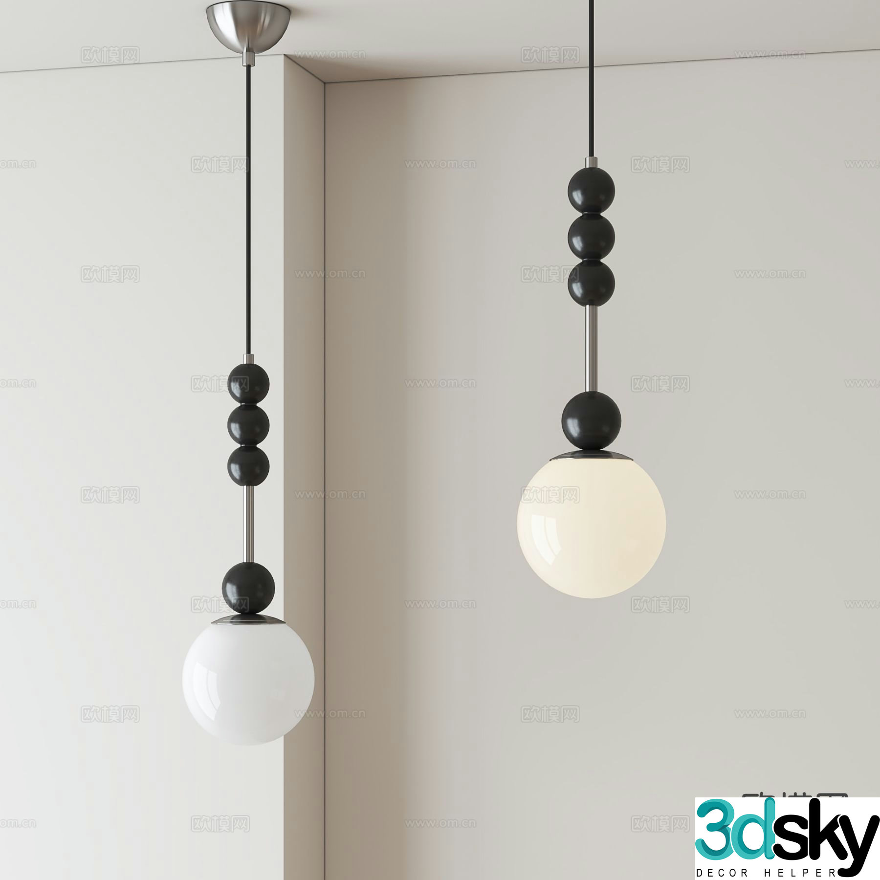 Medieval style small chandelier 3d model