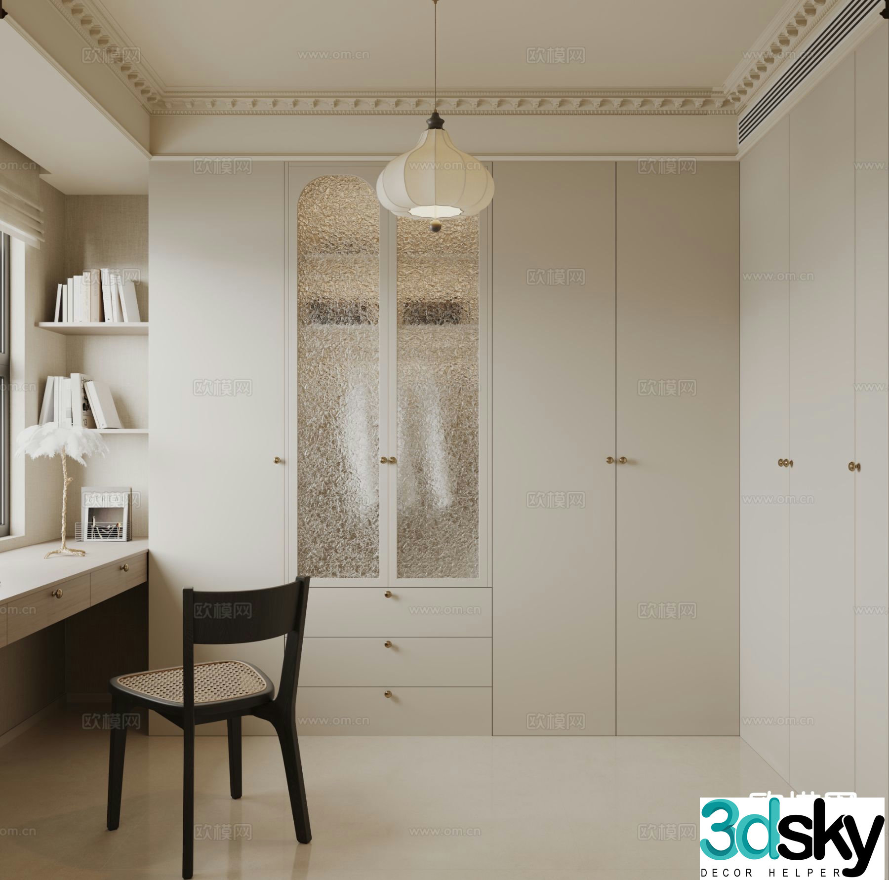 French cloakroom 3d model