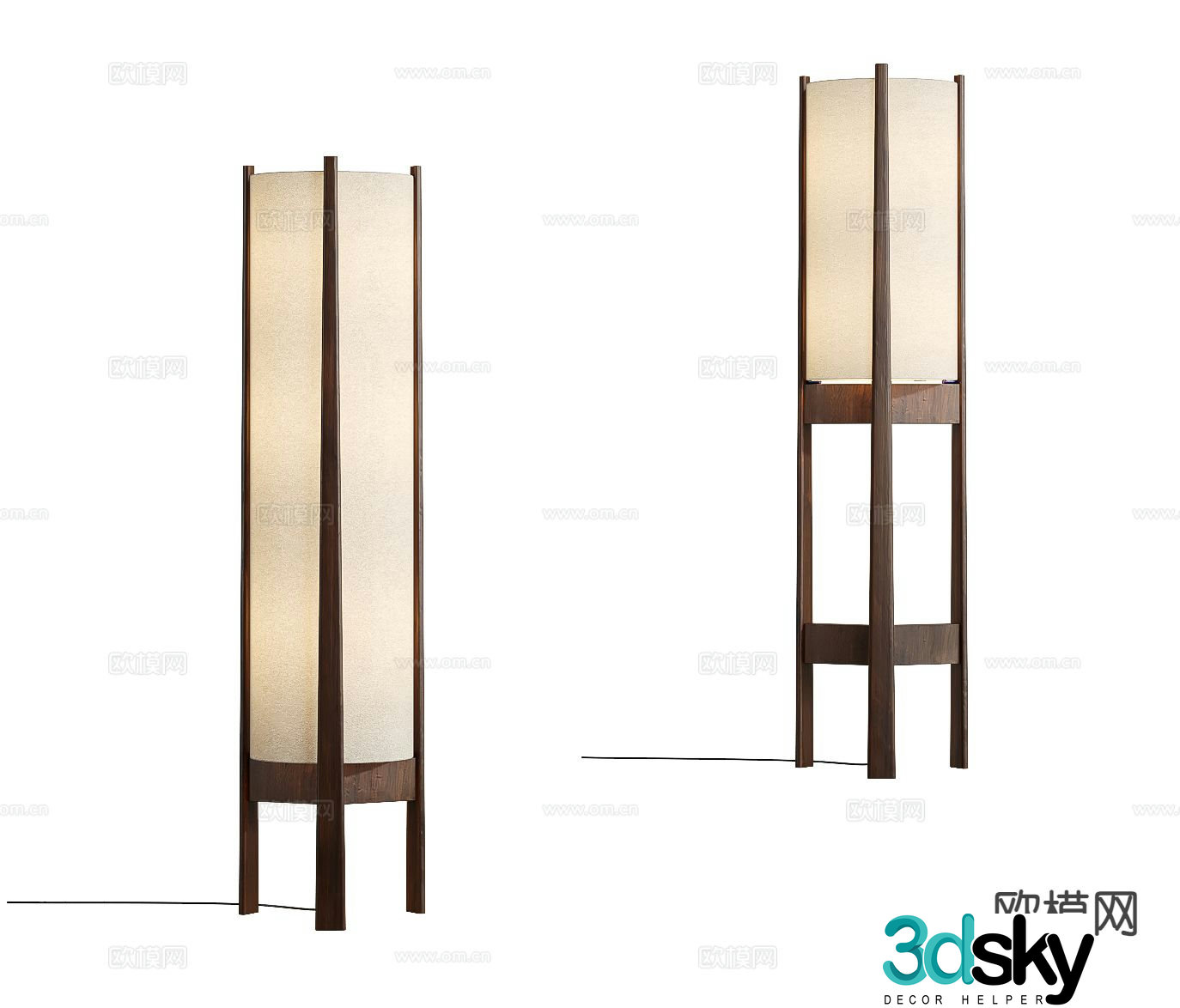 Wabi-sabi floor lamp artistic lamp 3d model