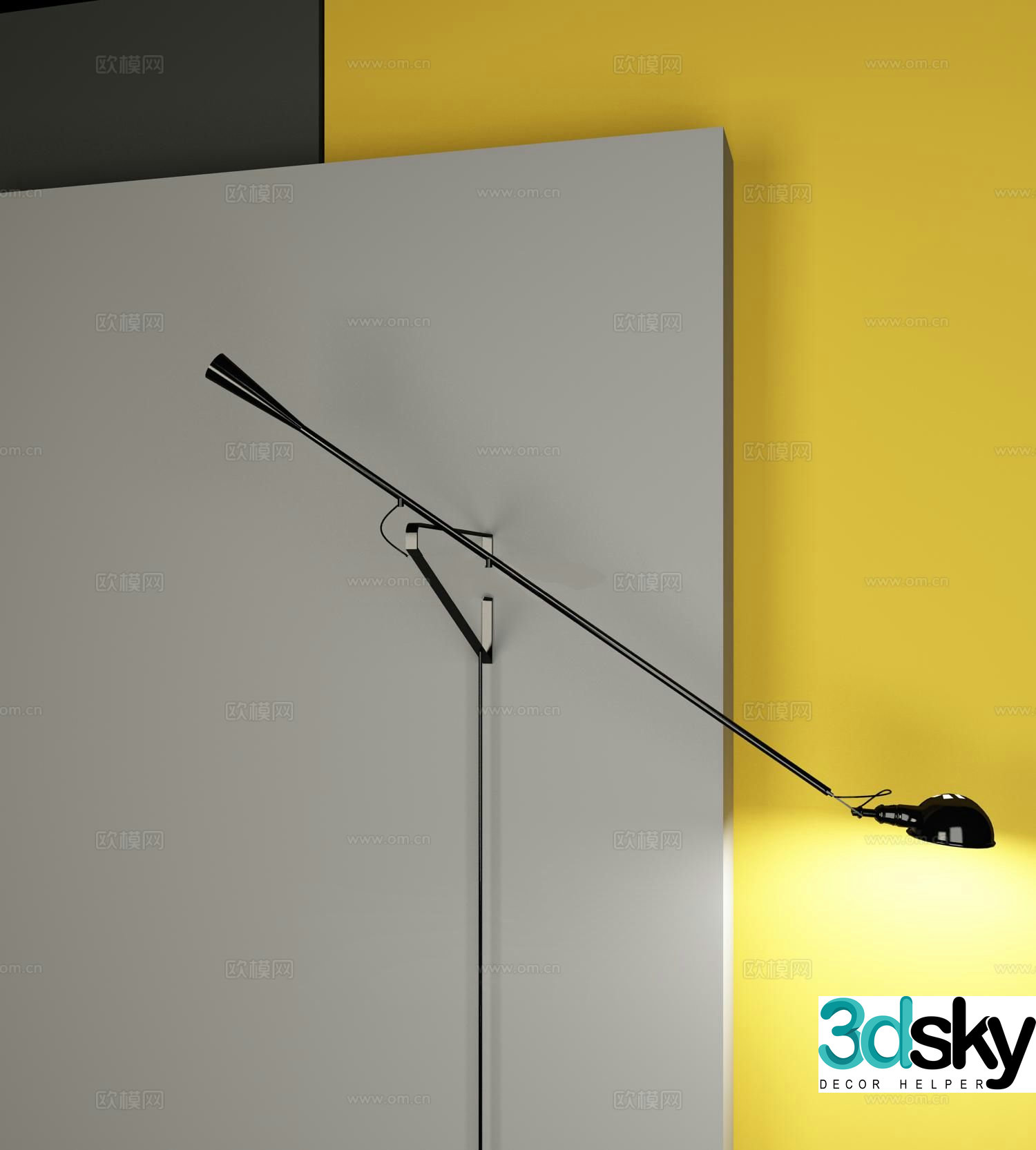 Modern wall light 3d model